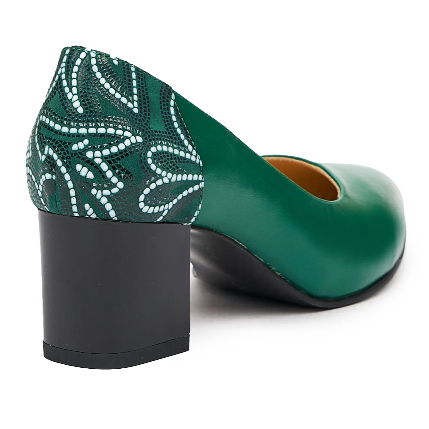 Pantofi dama din piele naturala verde 9406 - Image 2