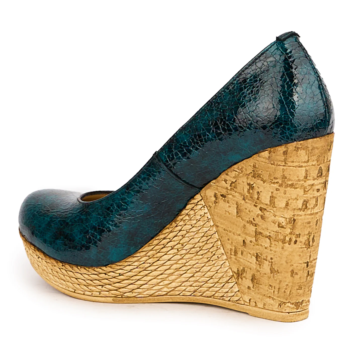 Pantofi dama din piele naturala verde cu platforma 10.5 cm 16678 - Image 2