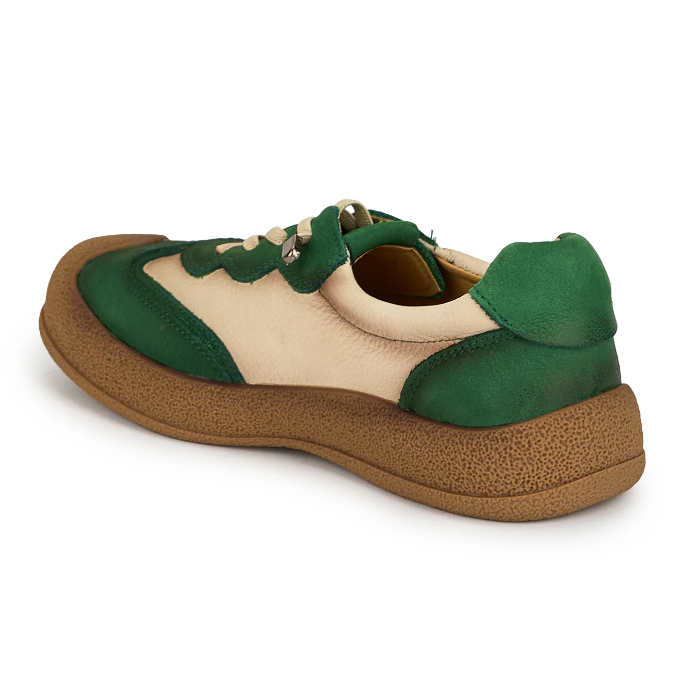 Pantofi dama din piele naturala verde cu talpa joasa 19278 - Image 2
