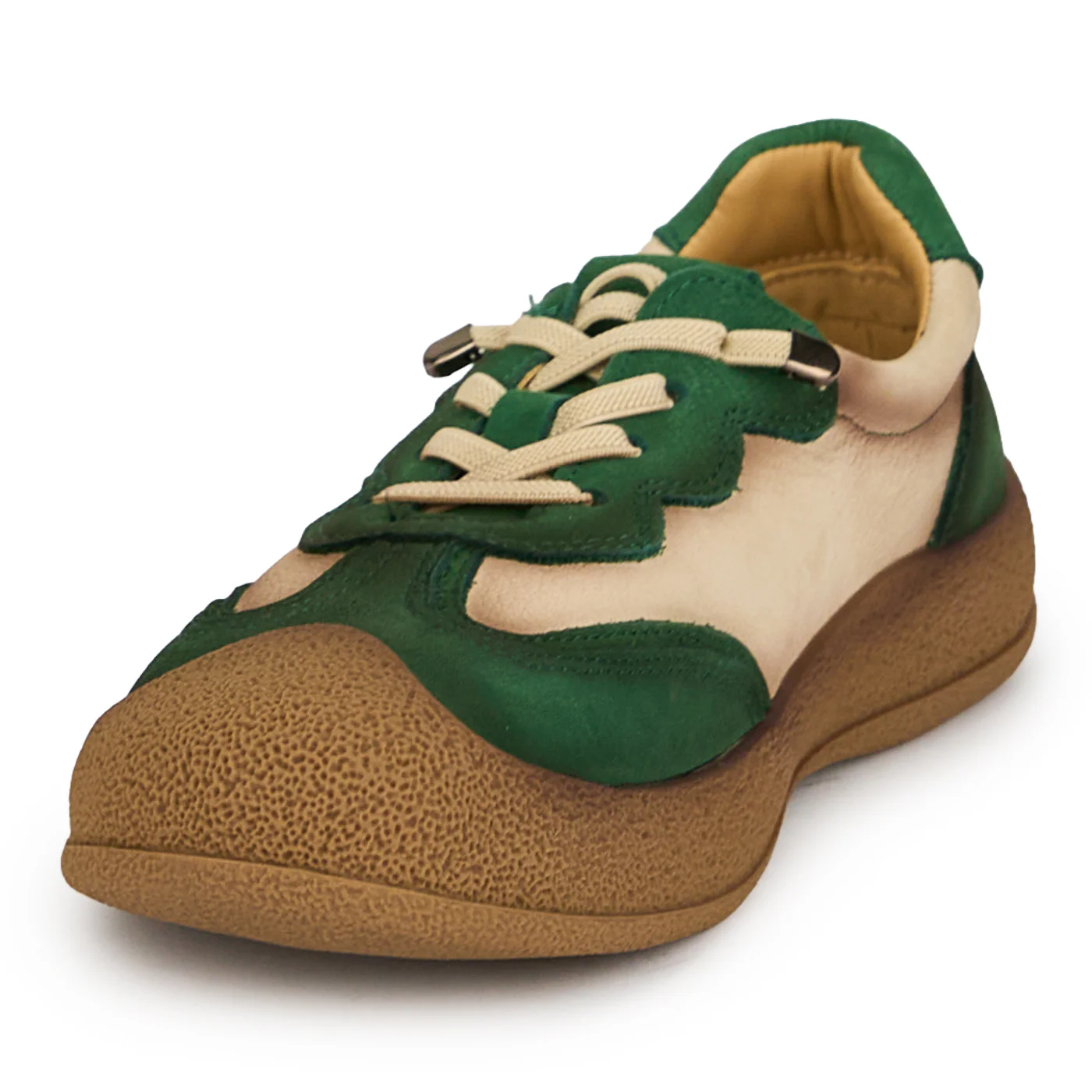Pantofi dama din piele naturala verde cu talpa joasa 19278 - Image 3