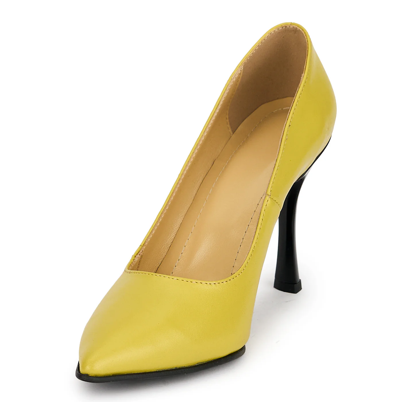 Pantofi dama din piele naturala verde cu toc subtire 10 cm 19816 - Image 3