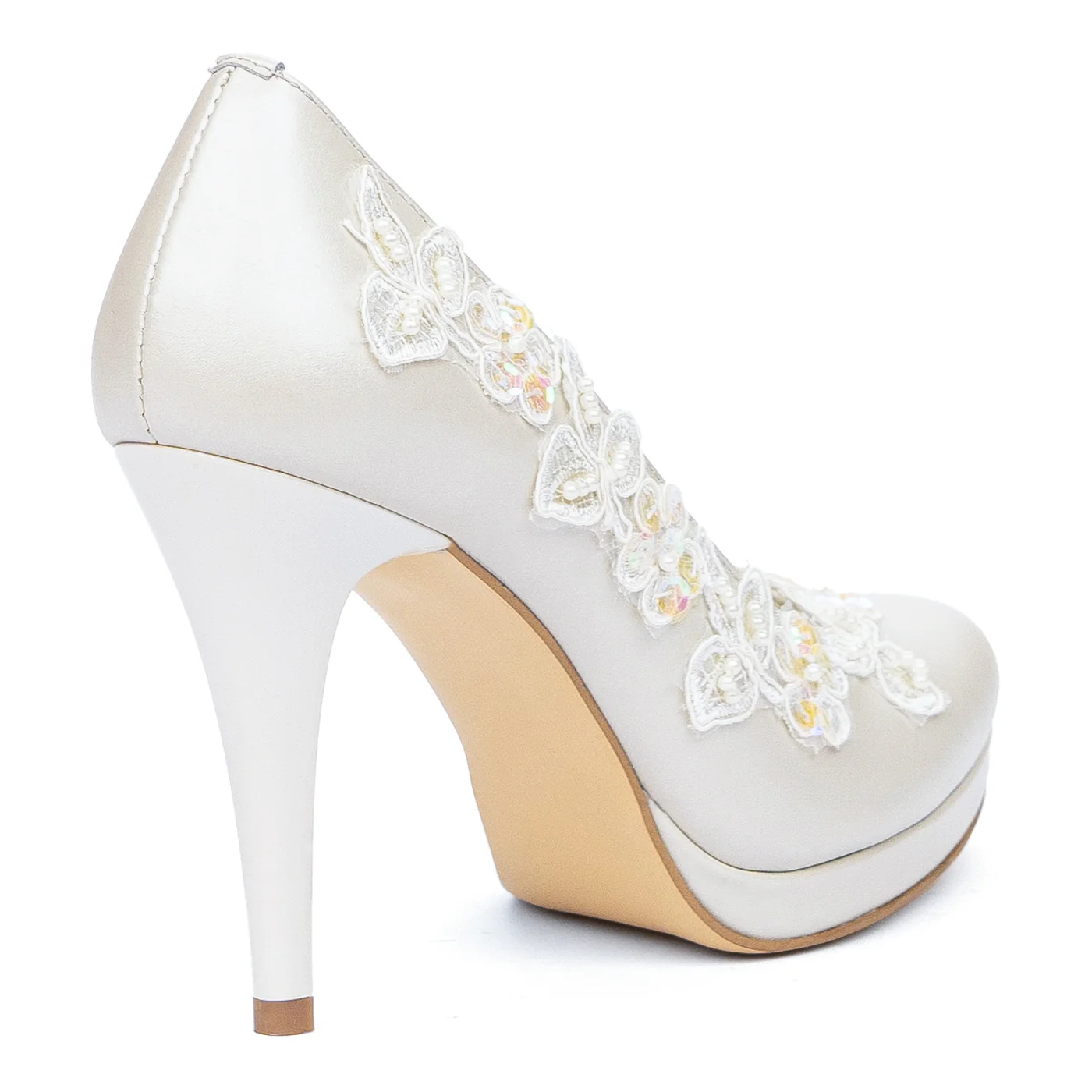 Pantofi dama eleganti din piele naturala alba 9466 - Image 2