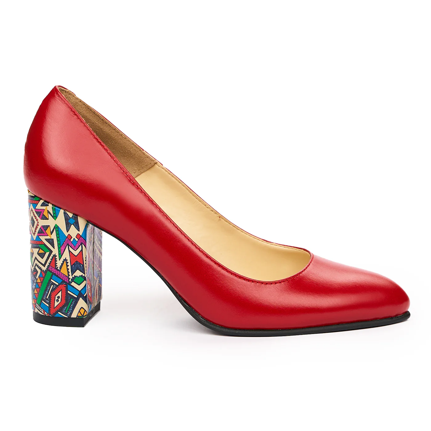 Pantofi dama eleganti din piele naturala rosie 9390