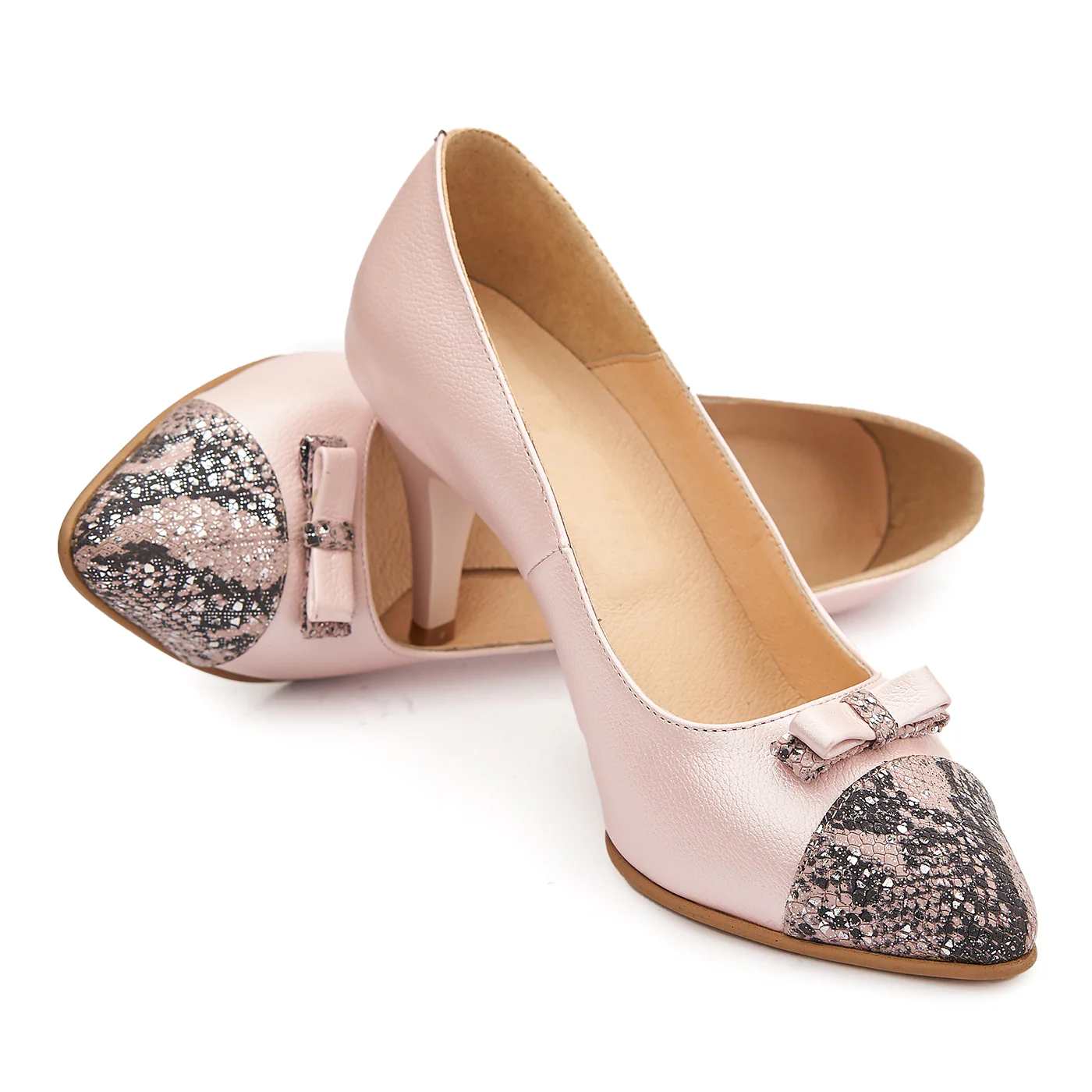 Pantofi dama eleganti din piele naturala roz 4119 - Image 4