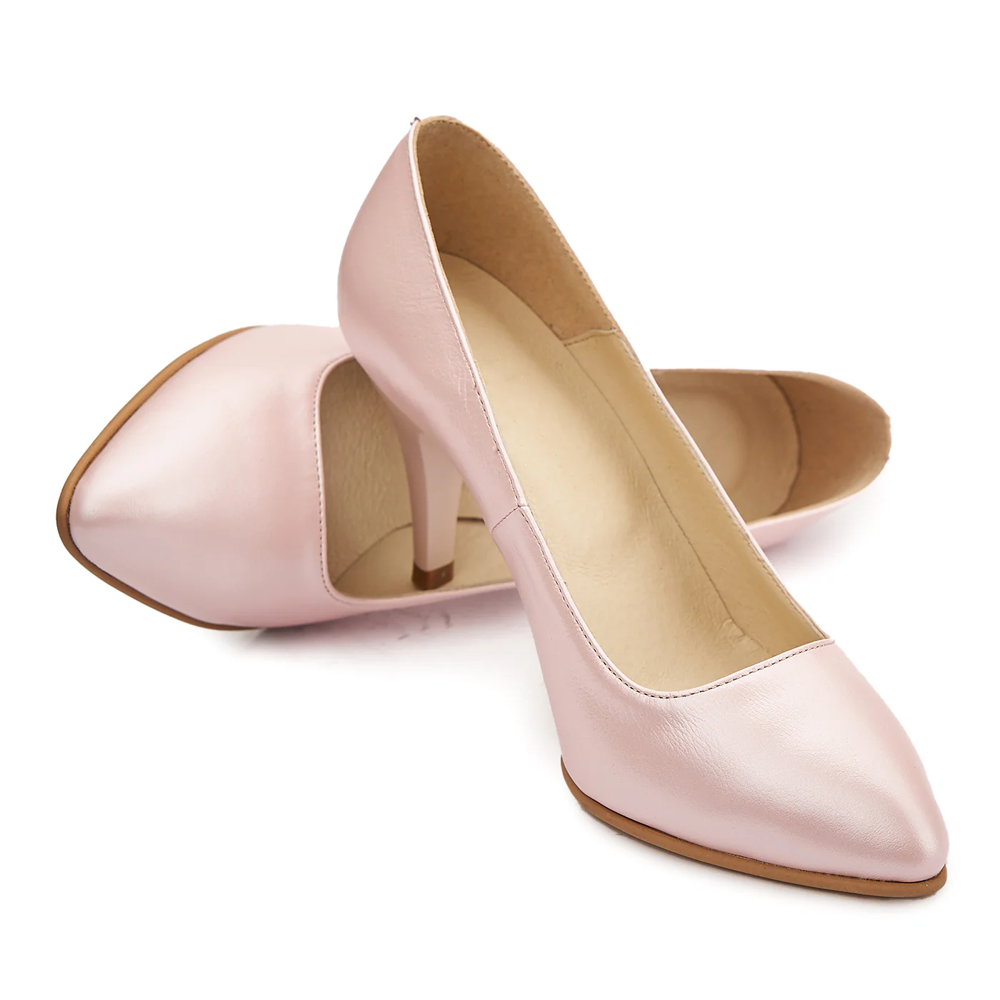 Pantofi dama eleganti din piele naturala bej 4121 - Image 4