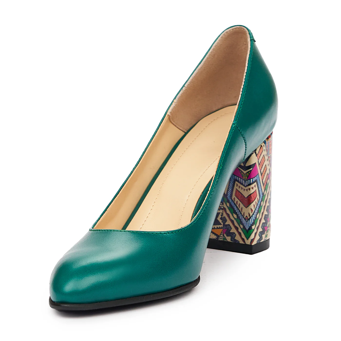 Pantofi dama eleganti din piele naturala verde 9393 - Image 4
