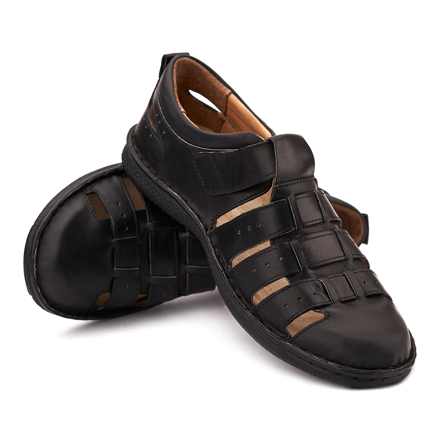 Pantofi Barbati Negri Casual Confort din Piele Naturala 0119 - Image 4