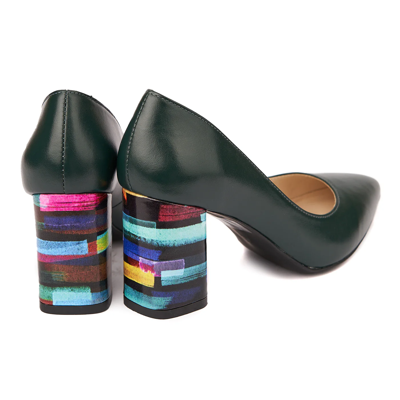 Pantofi Dama Piele cu Toc Gros 7 Cm 4437 - Image 2