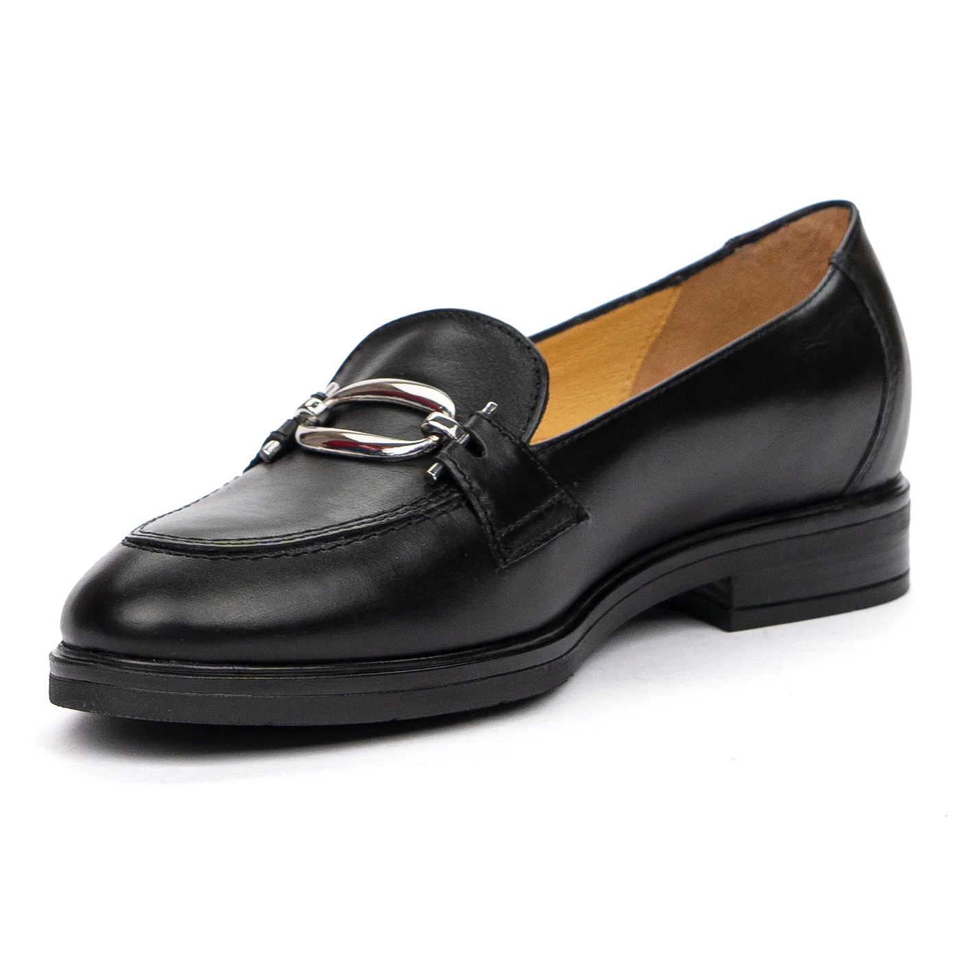 Pantofi Dama Piele Eleganti cu Toc 2.5 Cm Negri 8535 - Image 4