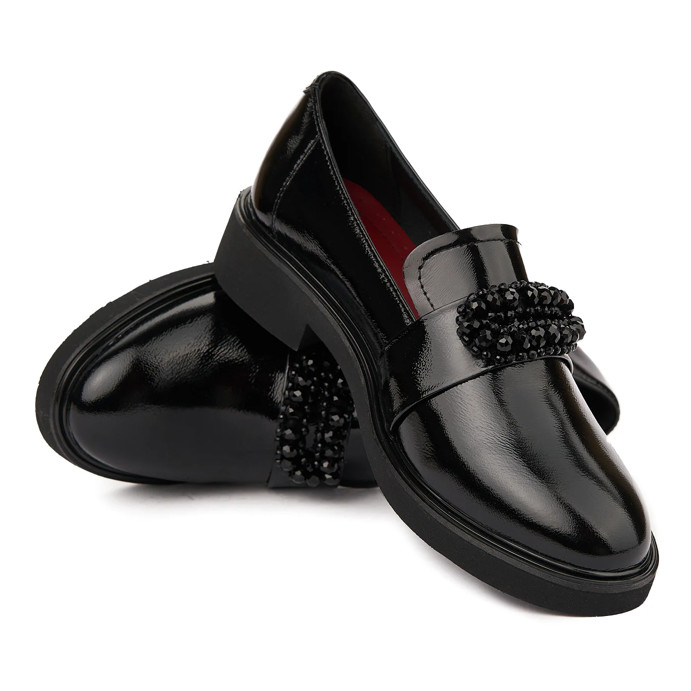 Pantofi Dama Din Piele Naturala Neagra Fara Siret  1752 - Image 4