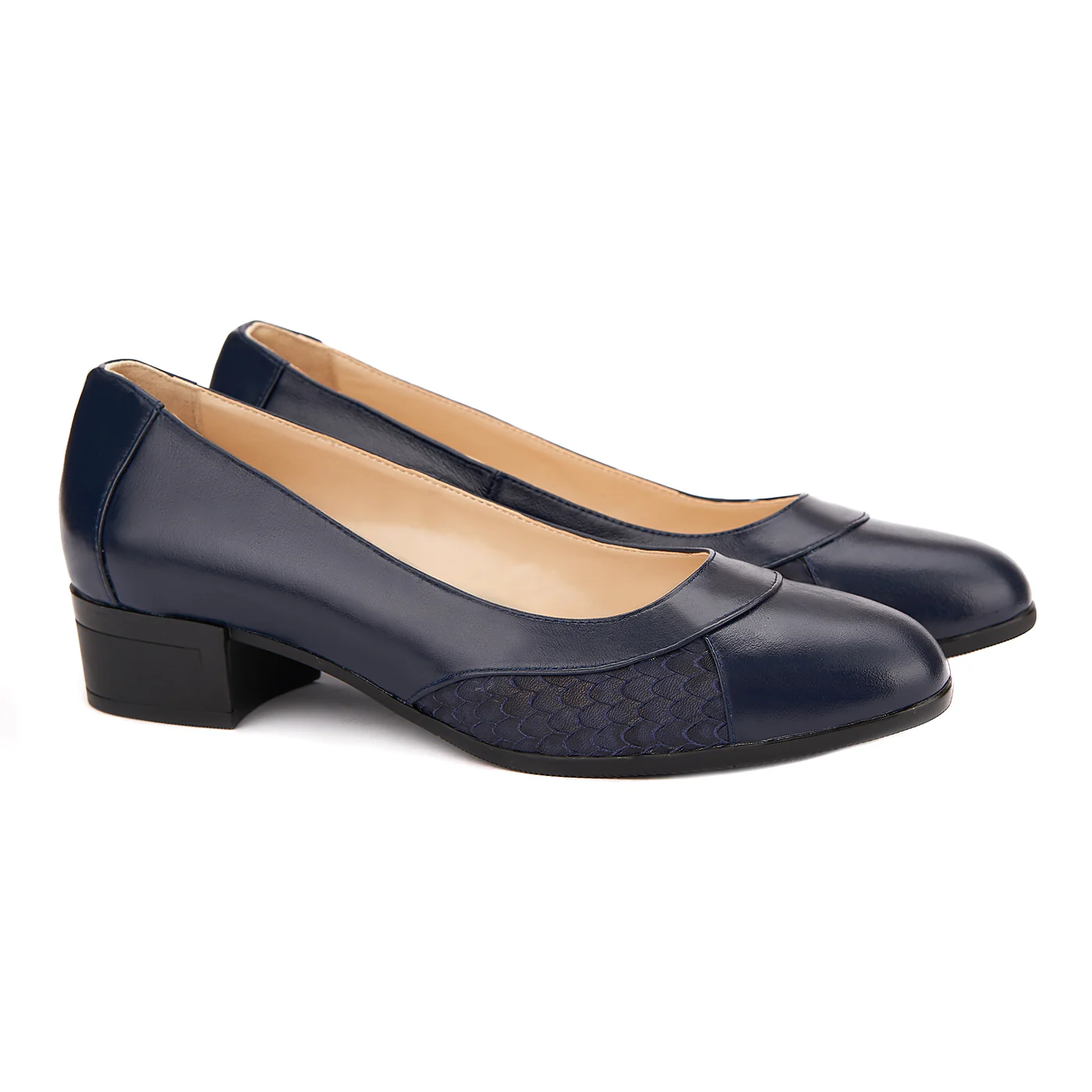 Pantofi dama piele naturala bleumarin 1506