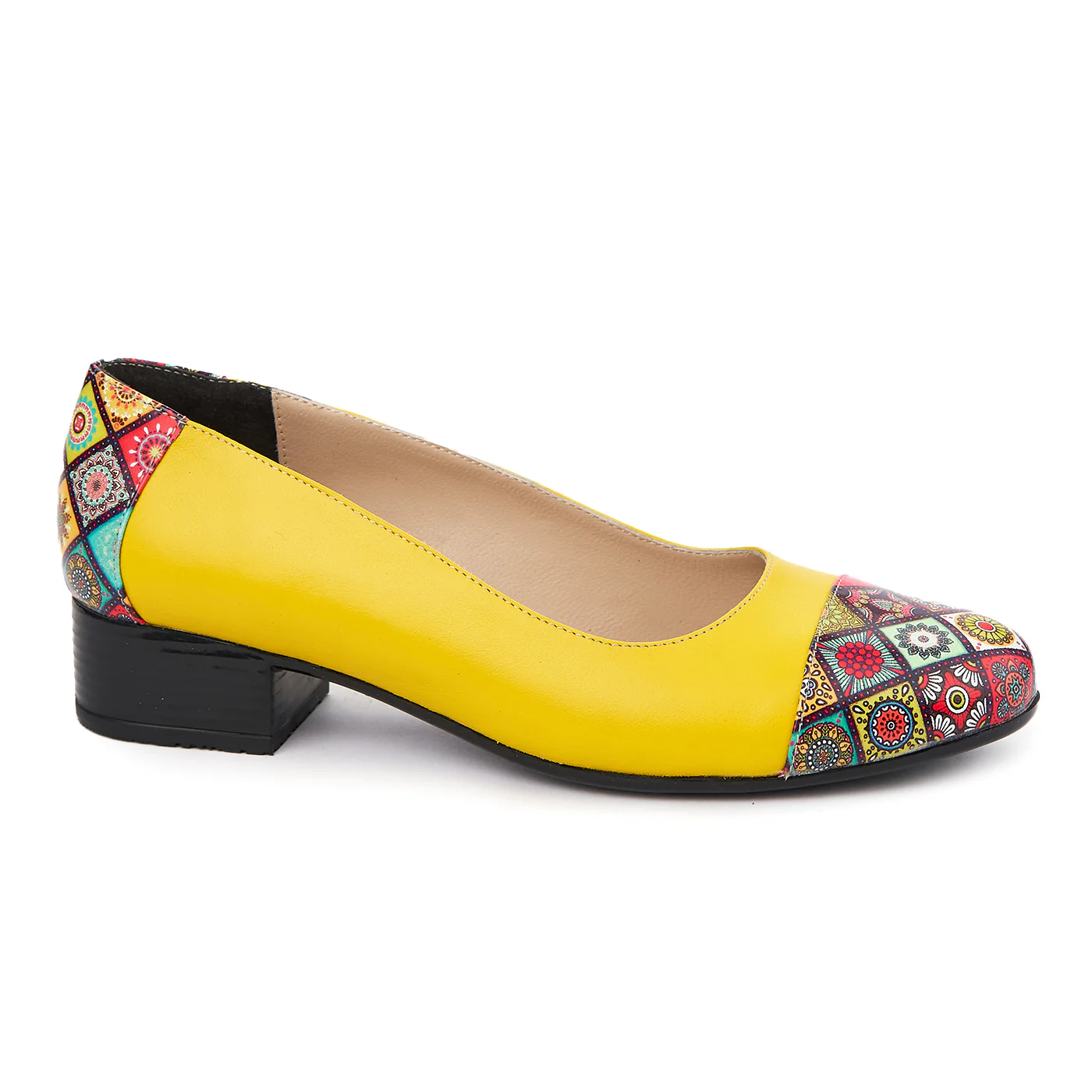 Pantofi dama piele naturala cu toc mic 1888