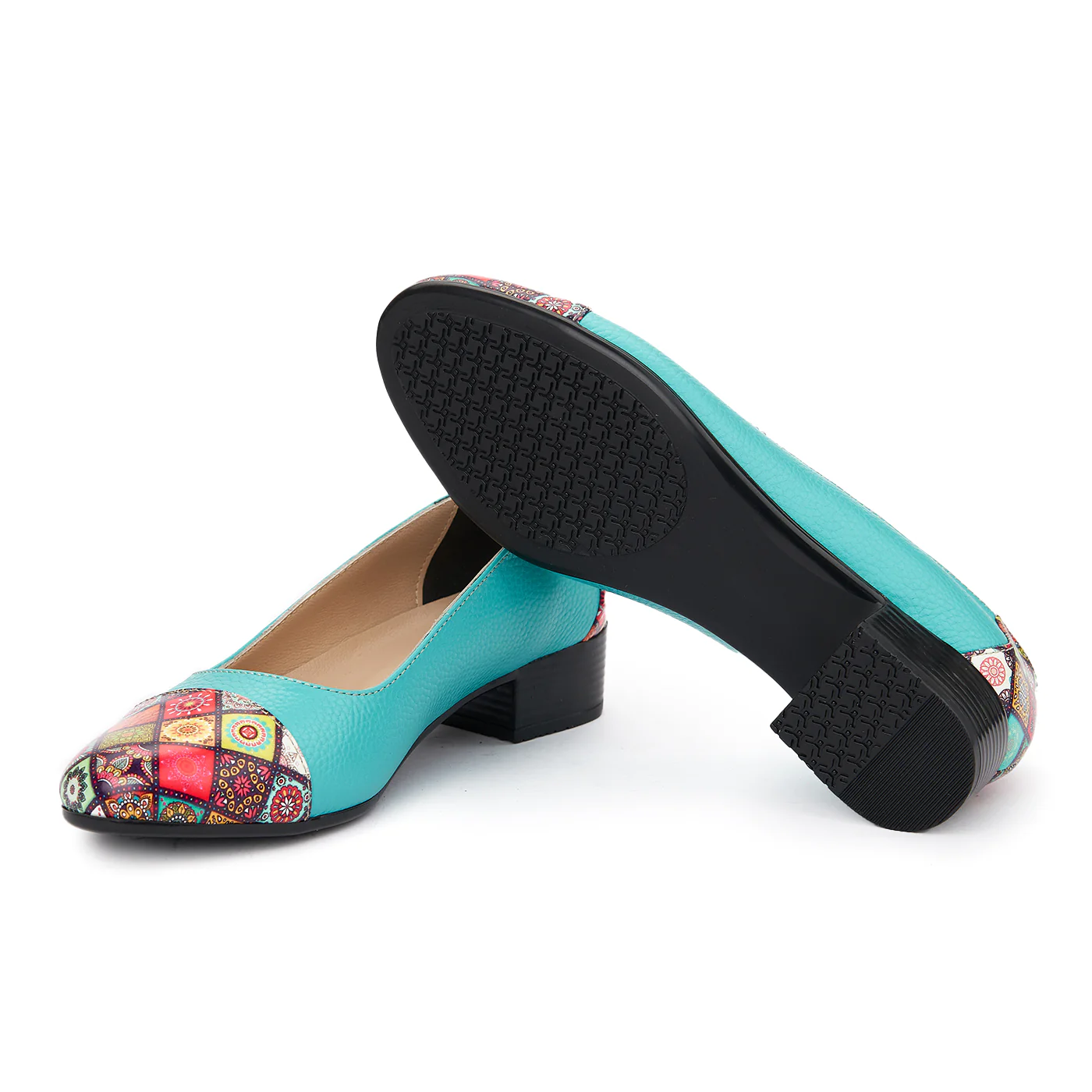 Pantofi dama piele naturala cu toc mic 1891 - Image 3