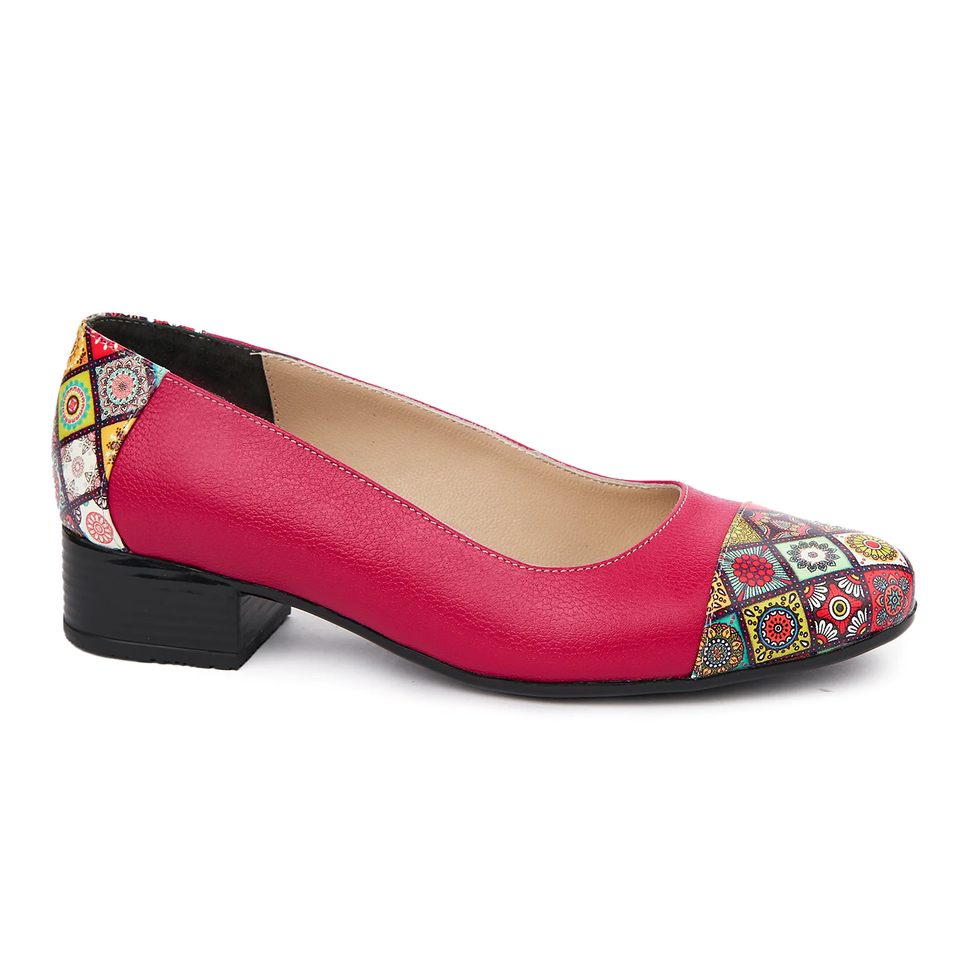 Pantofi dama piele naturala cu toc mic 1892
