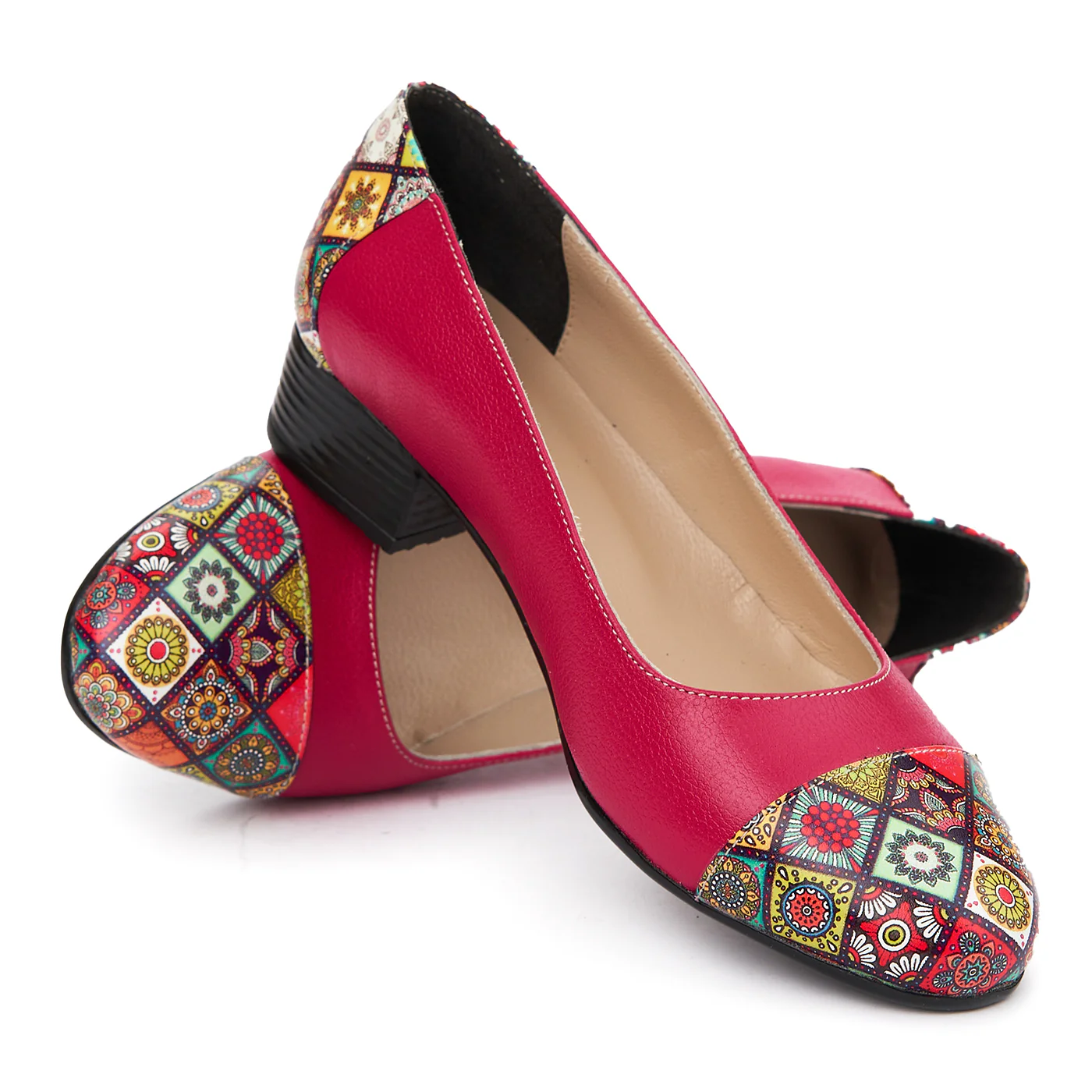 Pantofi dama piele naturala cu toc mic 1892 - Image 4