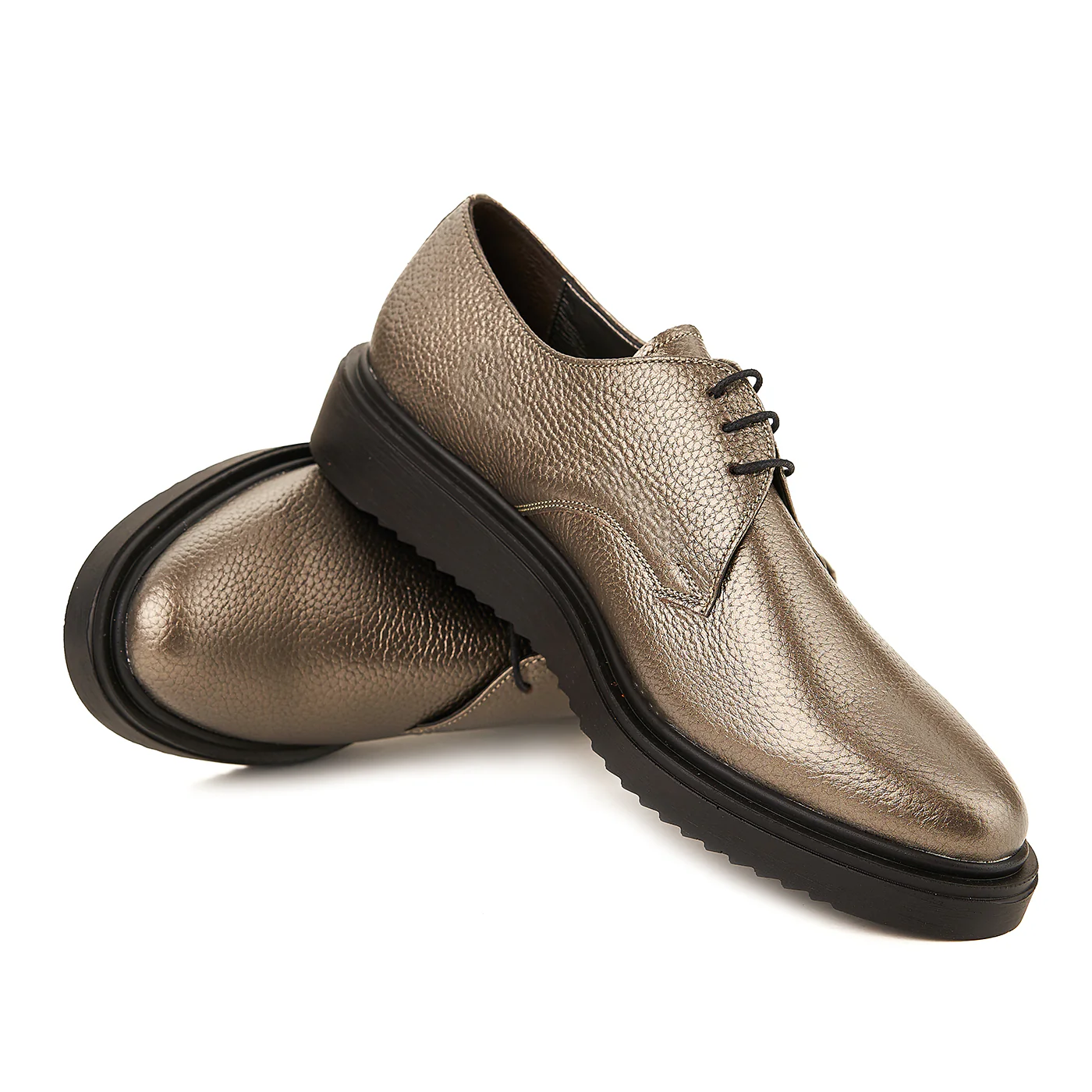 Pantofi Dama Piele Naturala Fara Toc Bronz Casual 1569 - Image 4