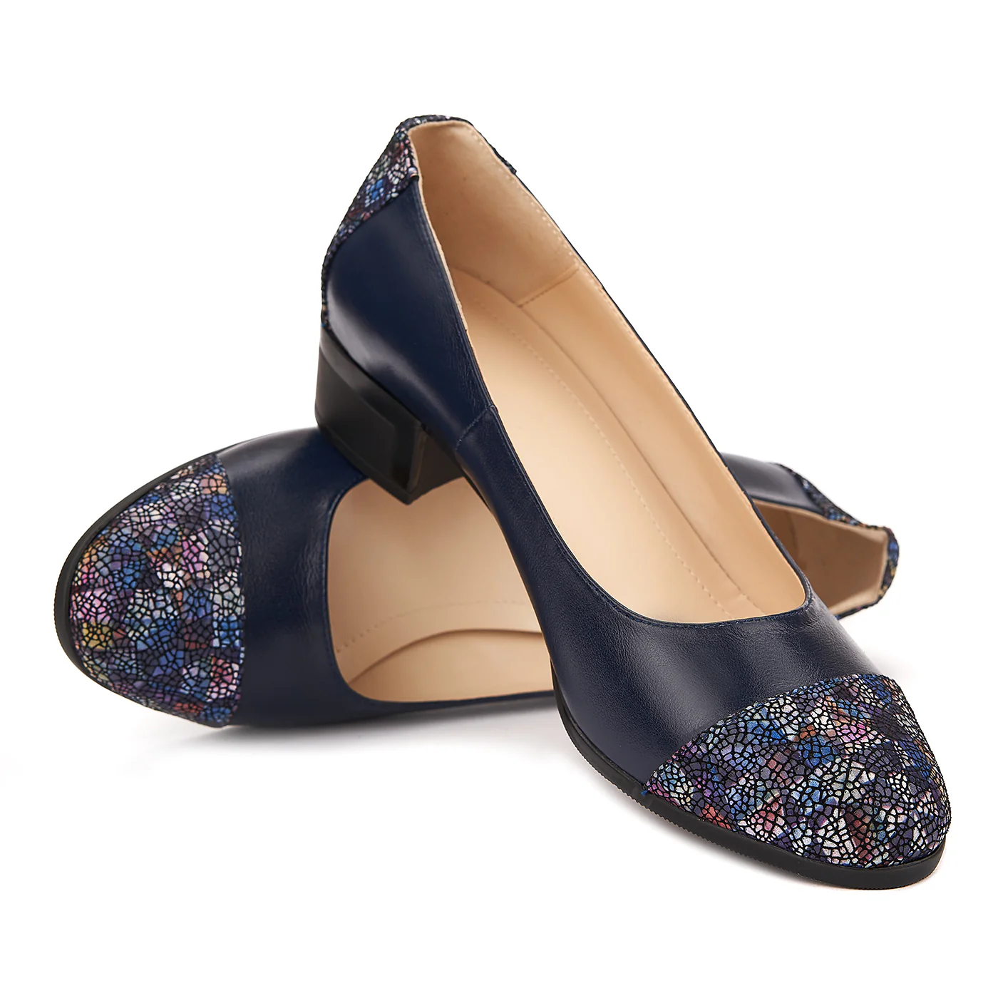 Pantofi dama piele naturala navy 1502 - Image 4