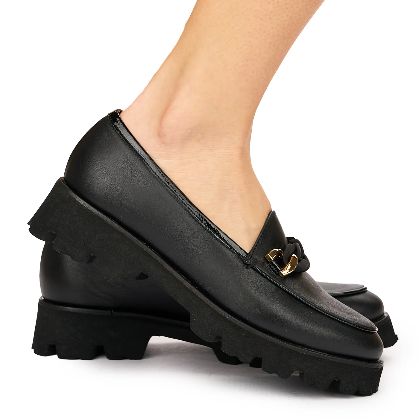 Pantofi dama piele naturala neagra 8090