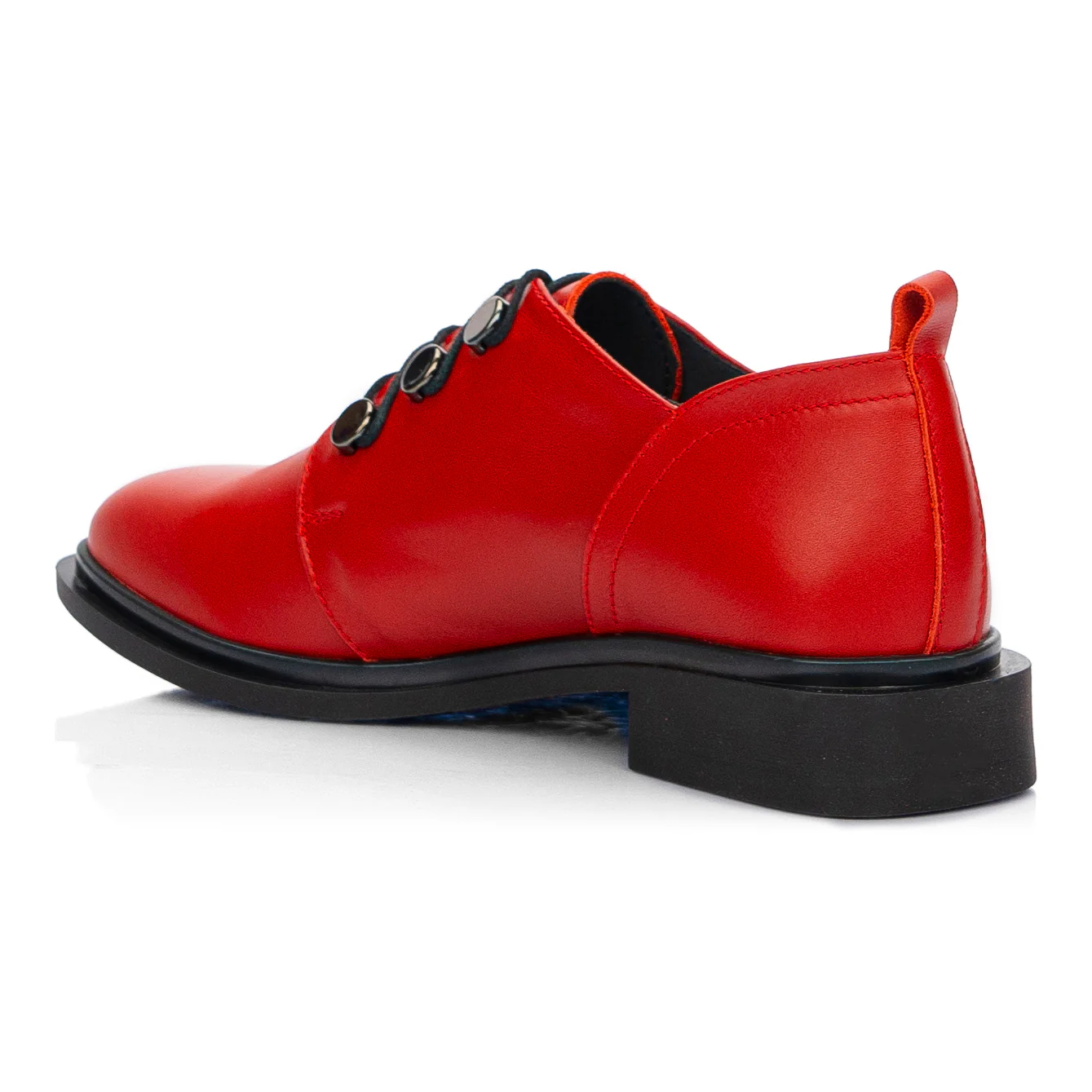 Pantofi Dama Piele Rosii Casual cu Toc 2.5 Cm 8500 - Image 3