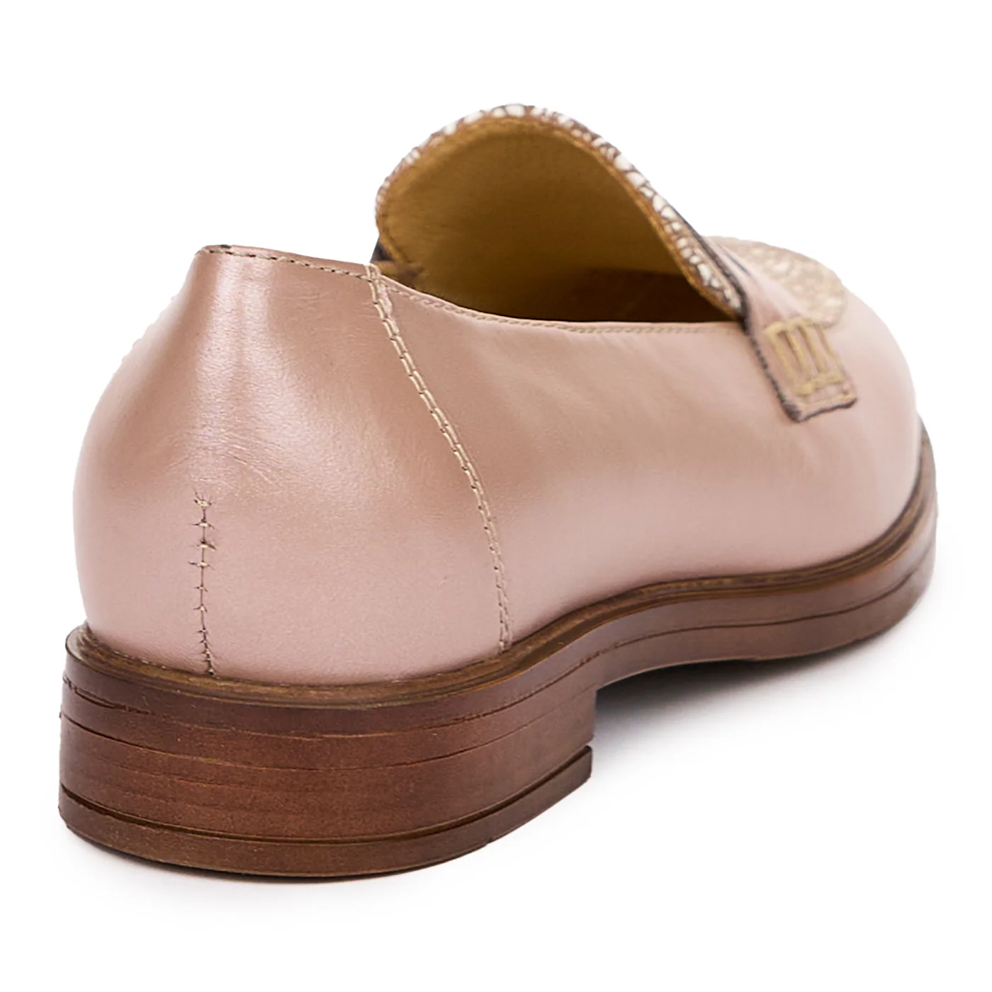 Pantofi Dama Roz din Piele Naturala, Toc 2.5 Cm, Eleganti 10113 - Image 2