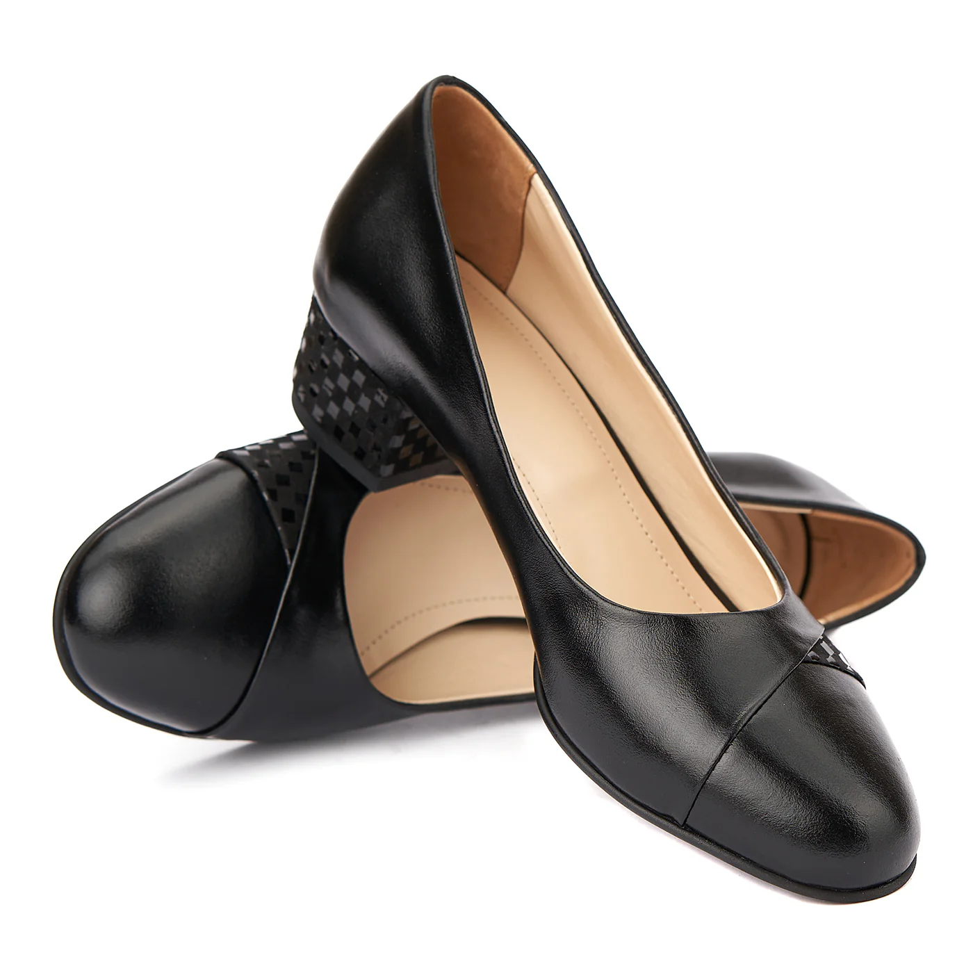 Pantofi dama toc mic din piele naturala 4372 - Image 5