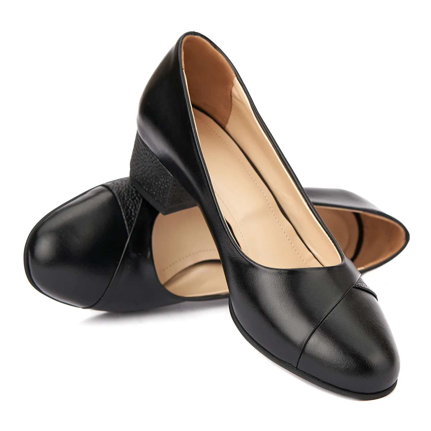 Pantofi dama toc mic din piele naturala 4373 - Image 4