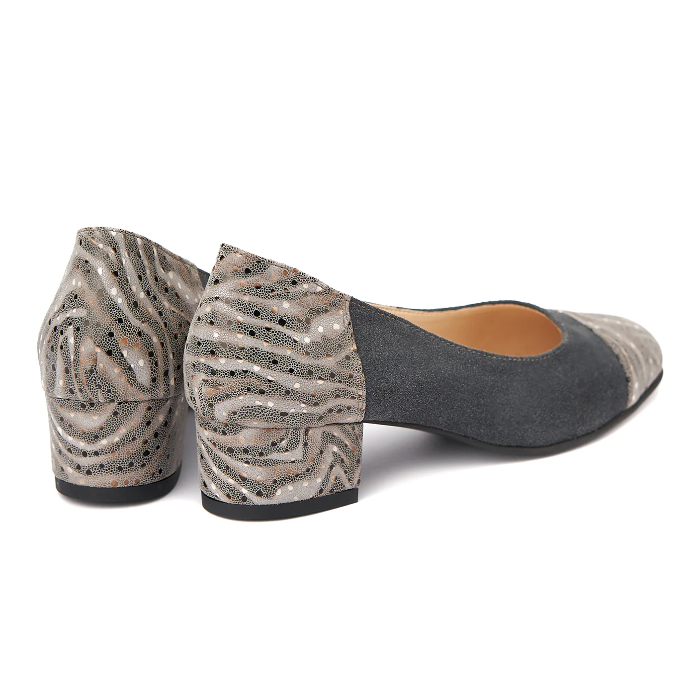 Pantofi dama toc mic din piele naturala 4375 - Image 2