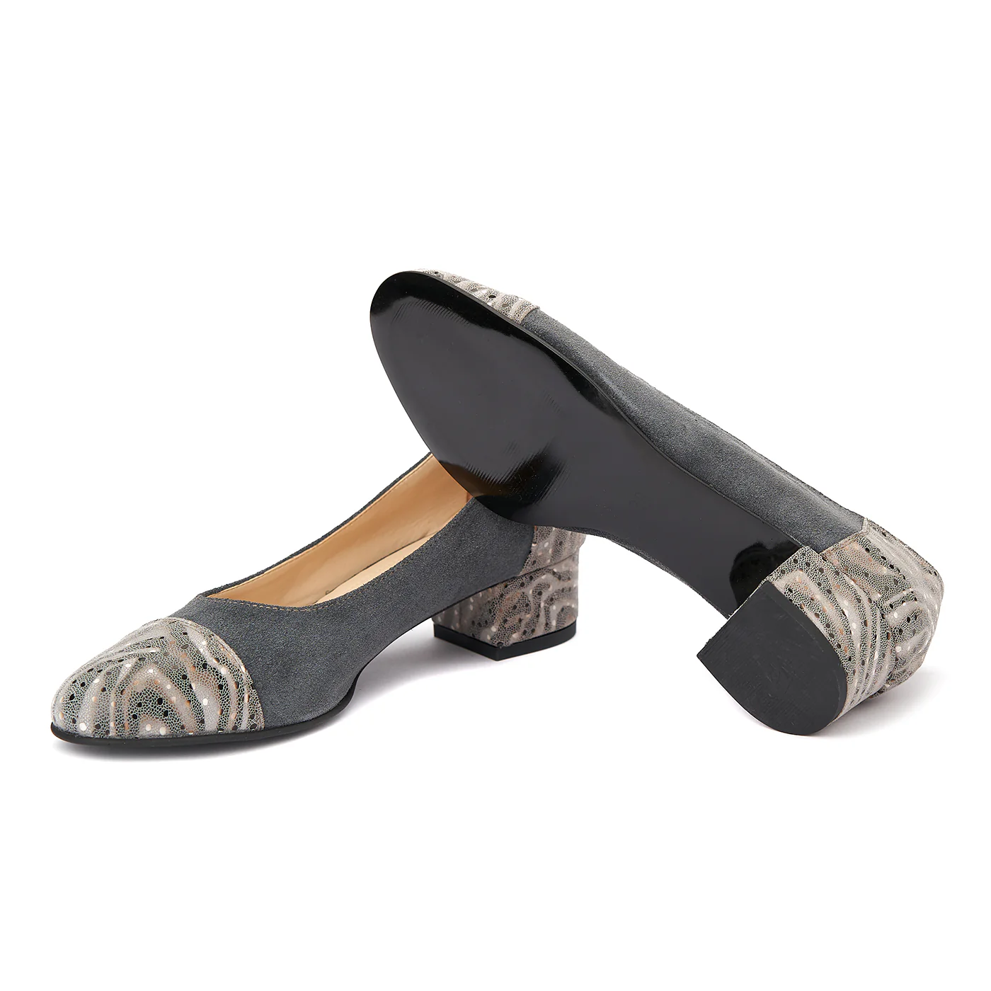 Pantofi dama toc mic din piele naturala 4375 - Image 3