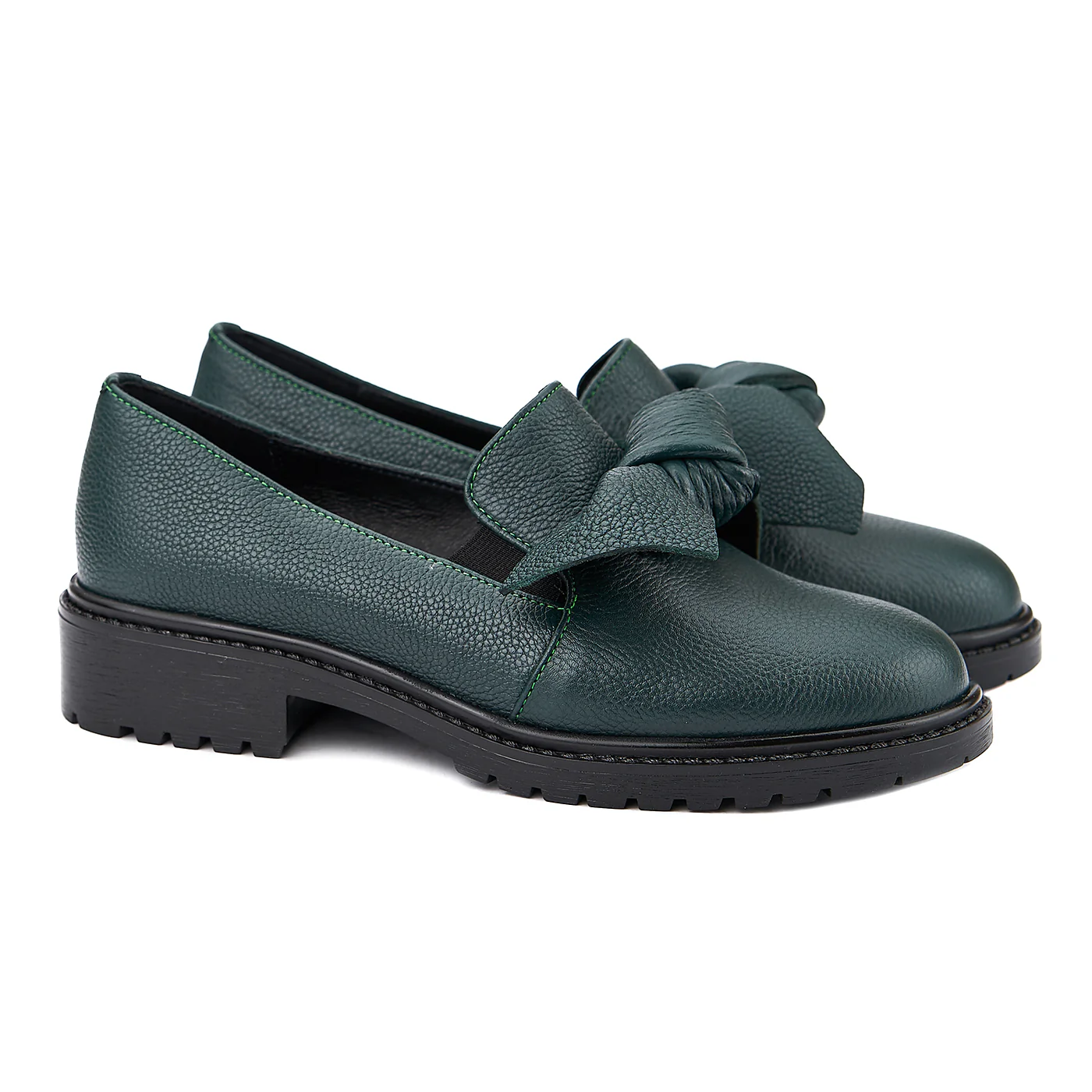 Pantofi Dama Verzi Casual din Piele Naturala 1381