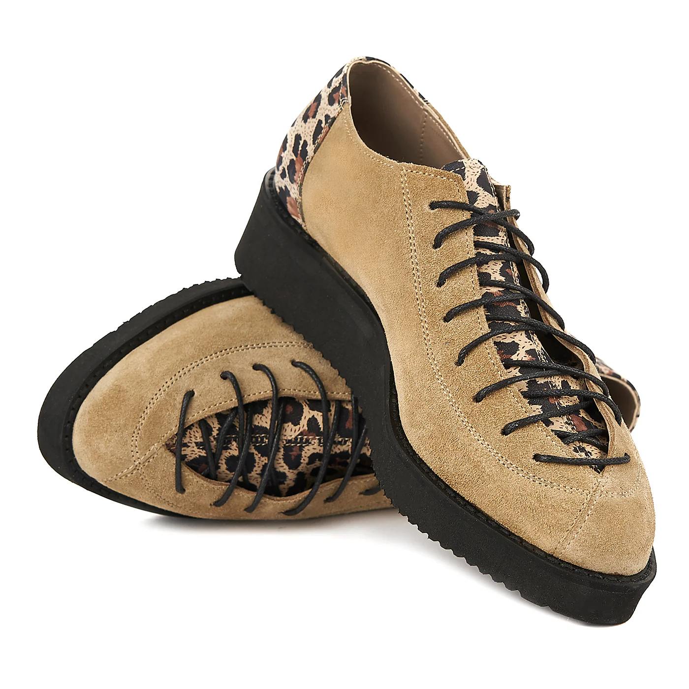 Pantofi din Piele Dama Bej 1263 - Image 3