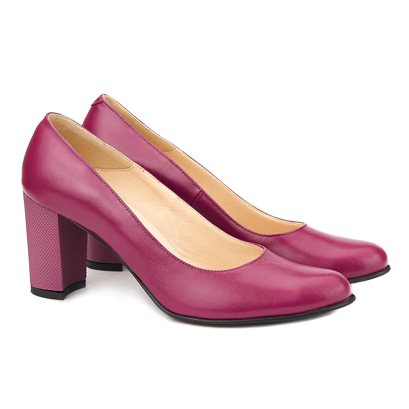 Pantofi din Piele Naturala mov 4022