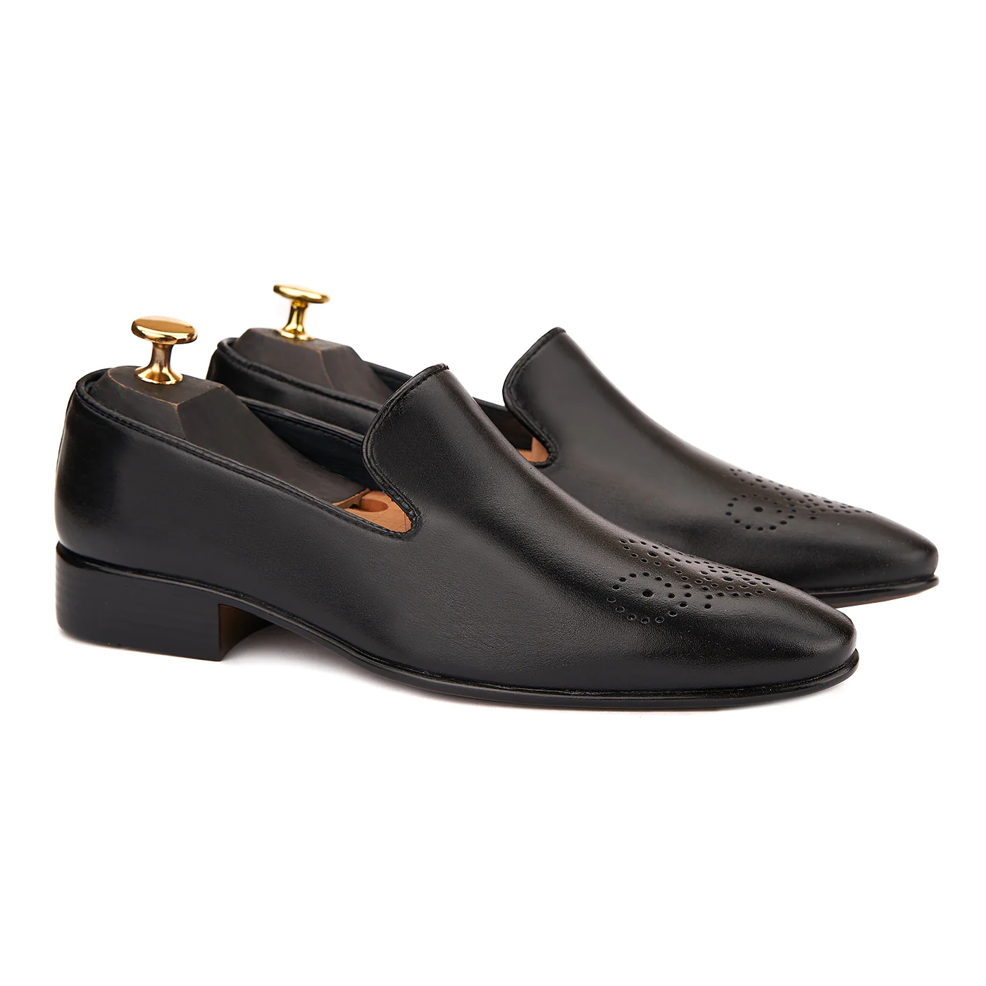 Pantofi din piele naturala neagra 0190