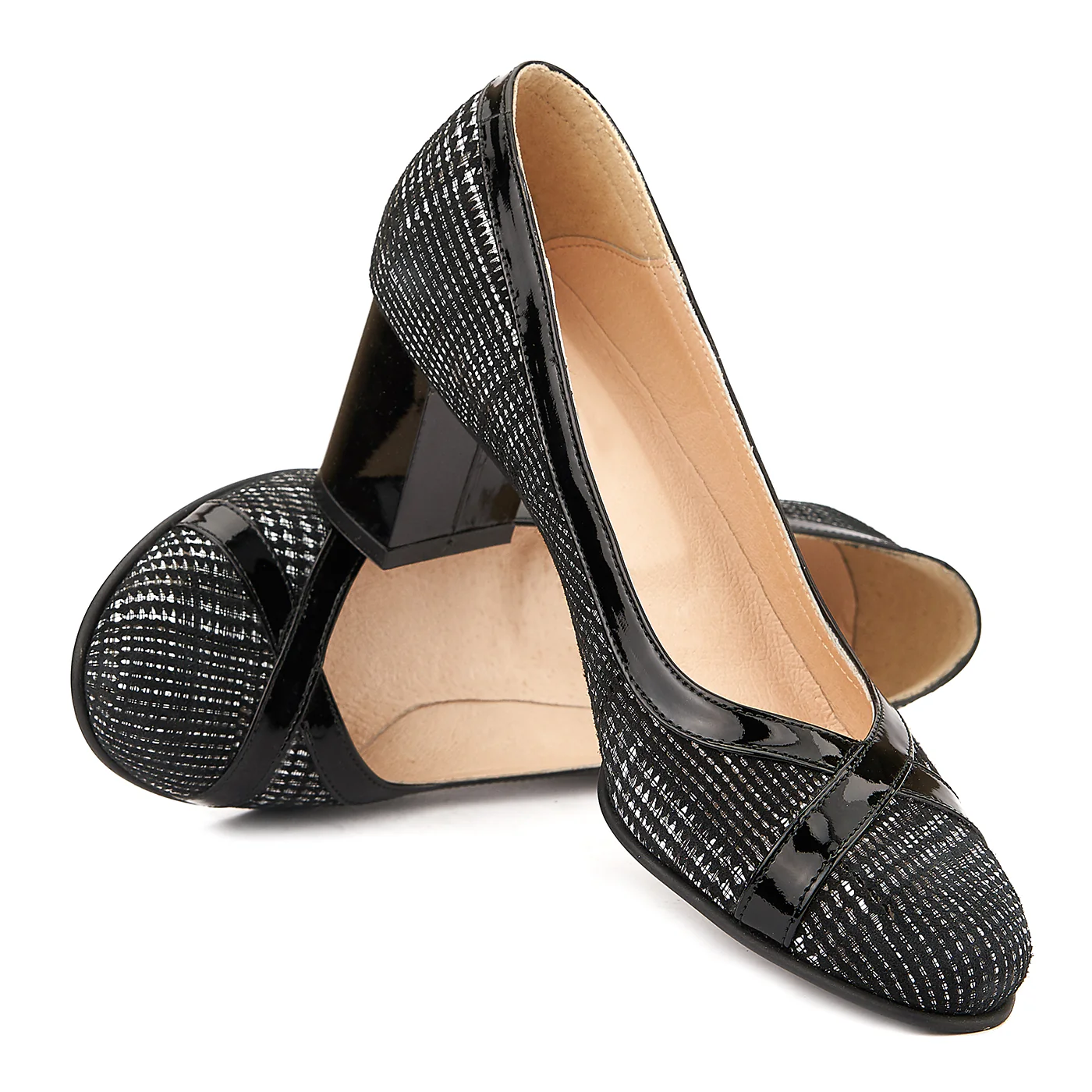 Pantofi din Piele Naturala Neagra cu Model 4016 - Image 4