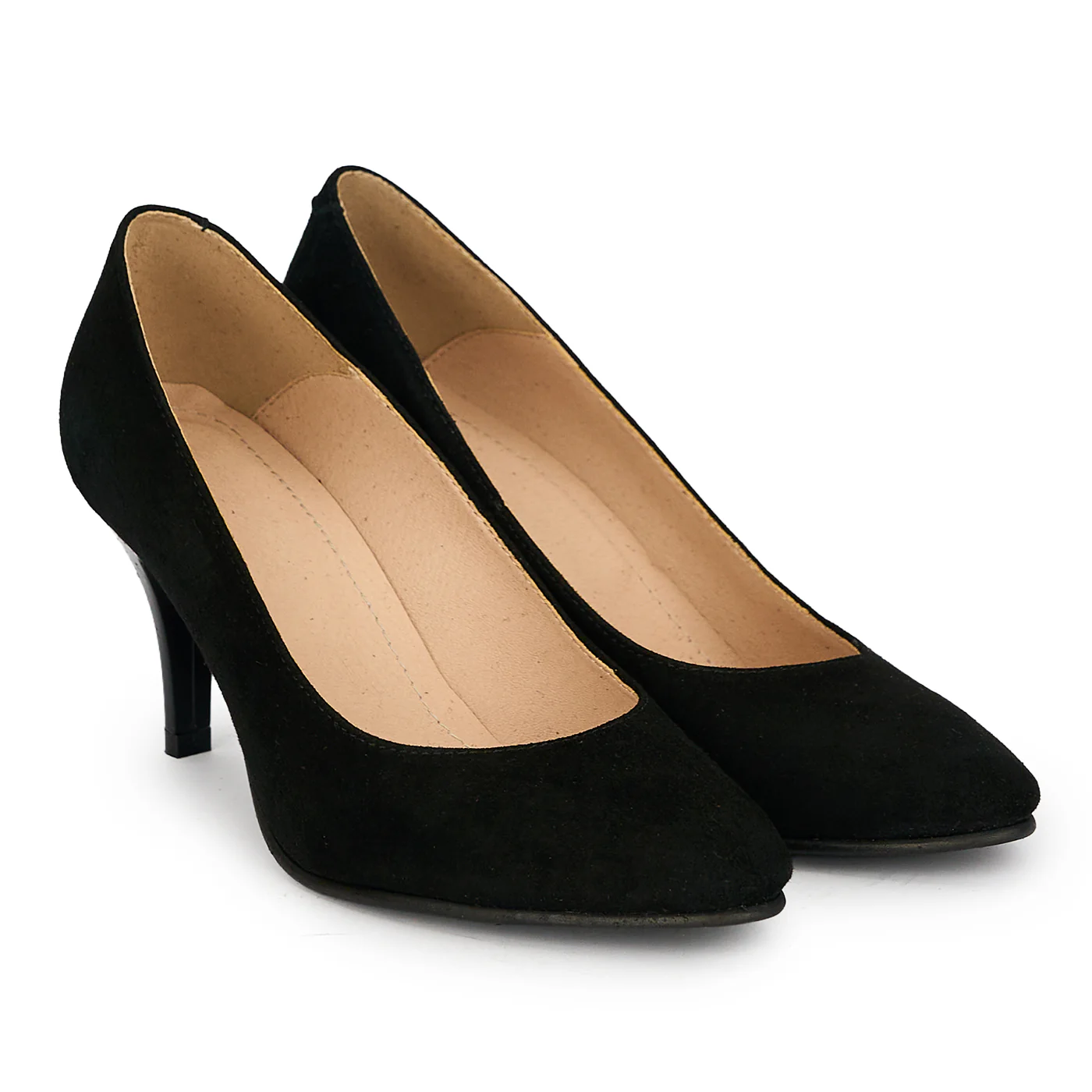 Pantofi din piele naturala neagra cu toc subtire 7.5 cm 19363 - Image 4