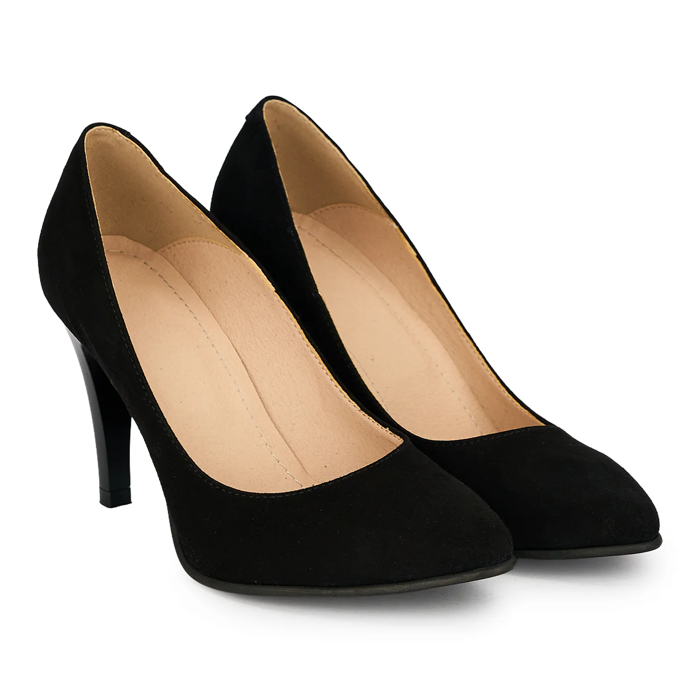 Pantofi din piele naturala neagra cu toc subtire 9 cm 19356 - Image 4