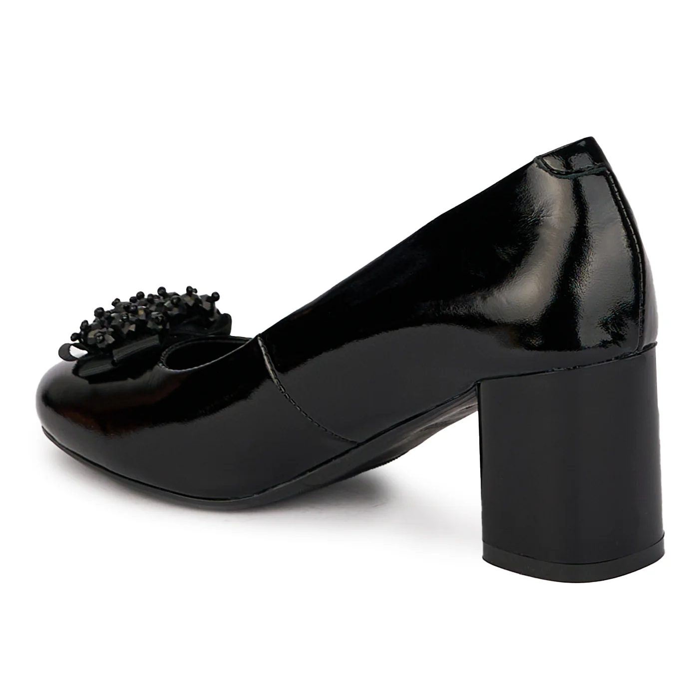 Pantofi eleganti dama din piele naturala neagra 18018 - Image 2