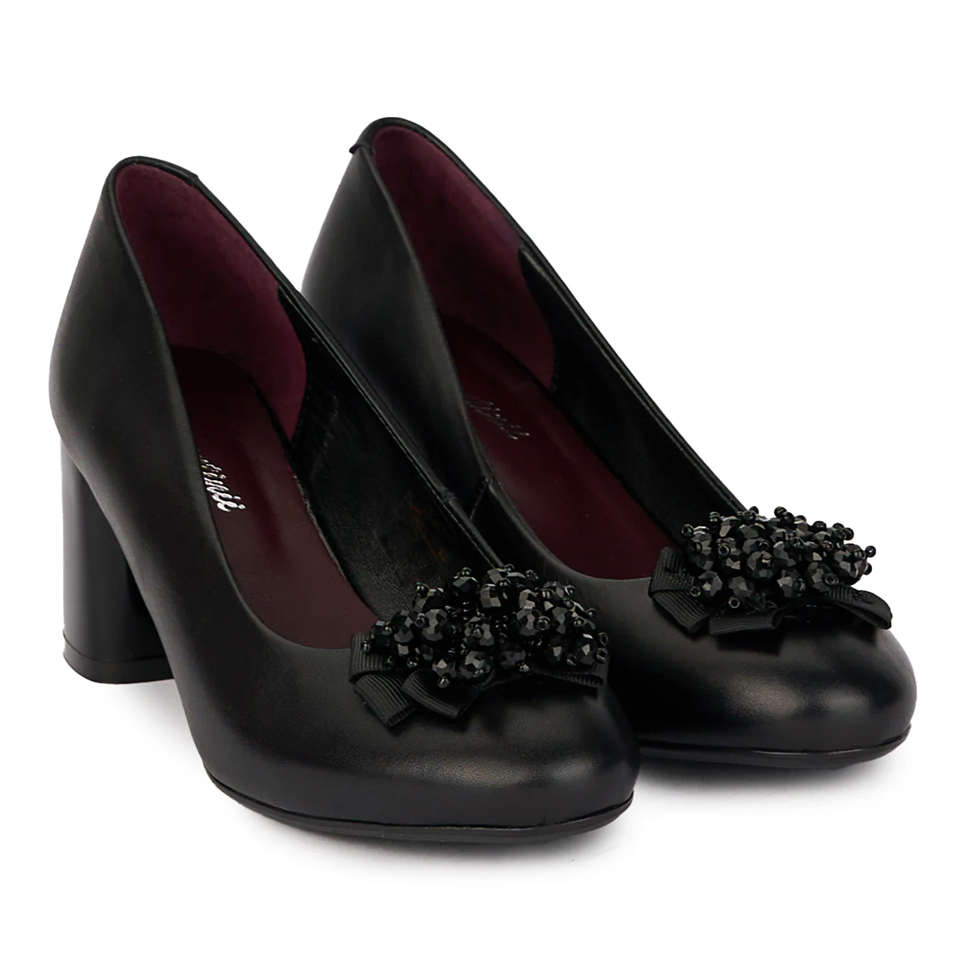Pantofi eleganti dama din piele naturala neagra 18019 - Image 4