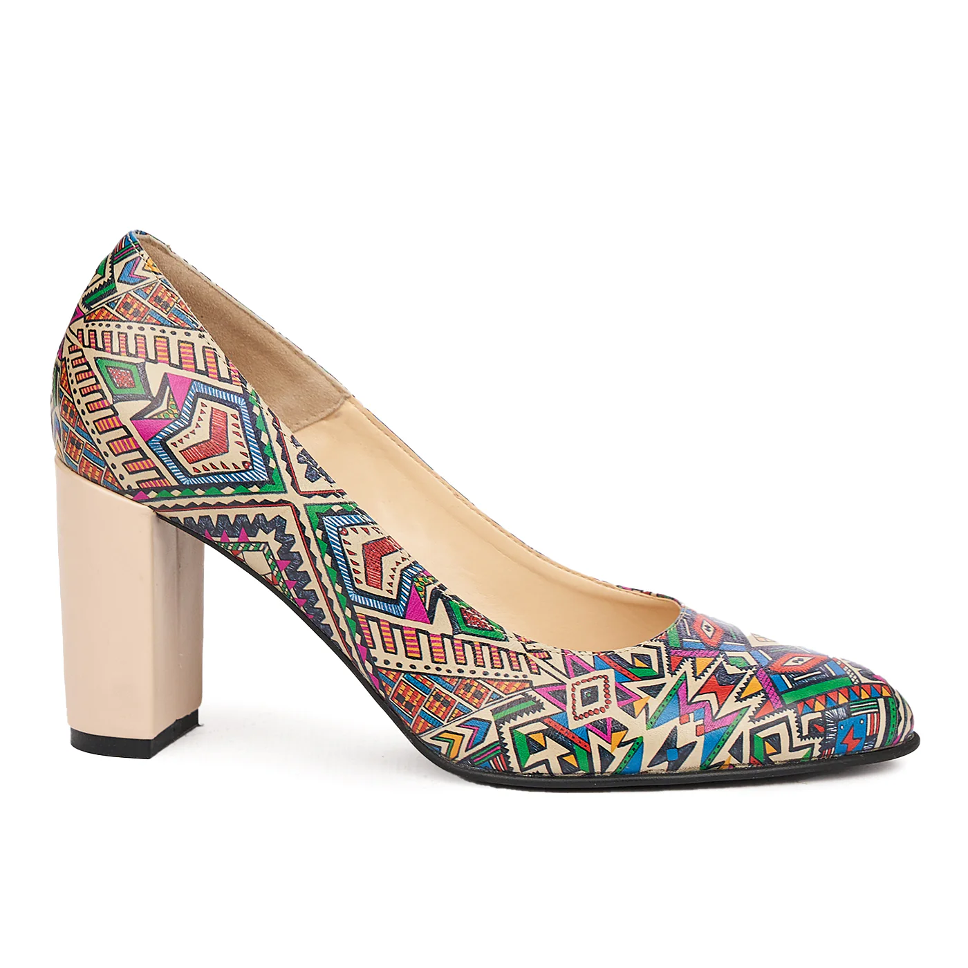 Pantofi Eleganti Toc Gros din Piele Naturala 9204