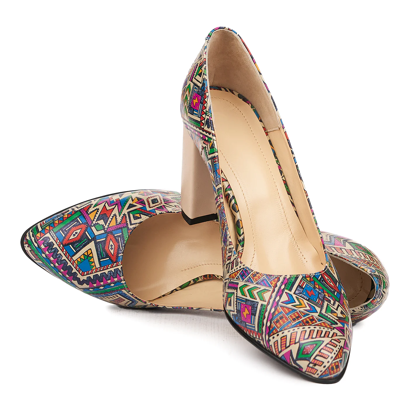 Pantofi Eleganti Toc Gros din Piele Naturala 9204 - Image 2