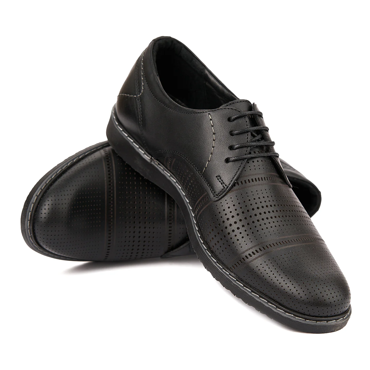 Pantofi Negri Barbat Casual din Piele Naturala 0222 - Image 4