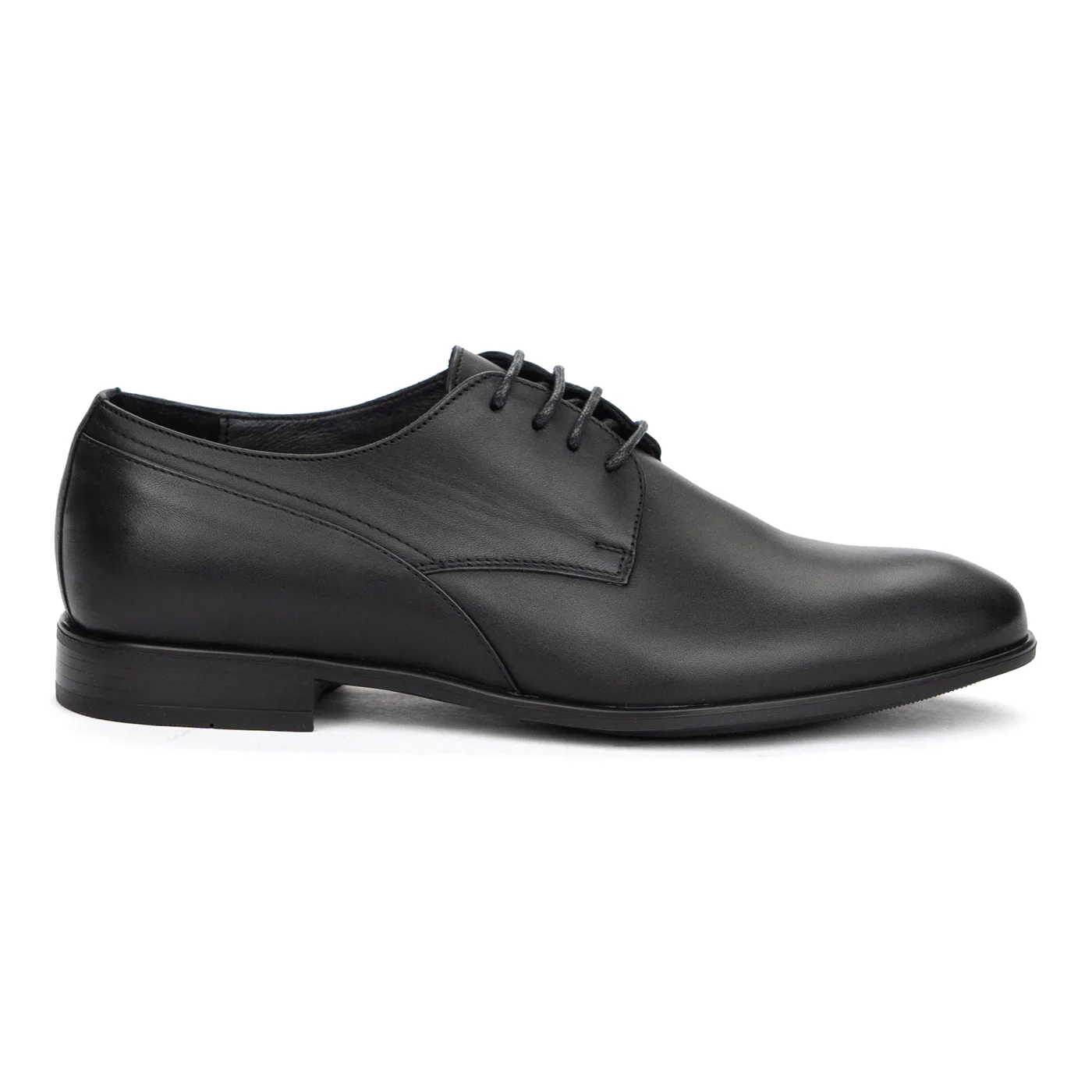 Pantofi Negri Eleganti Barbati cu Toc din Piele Naturala 7276