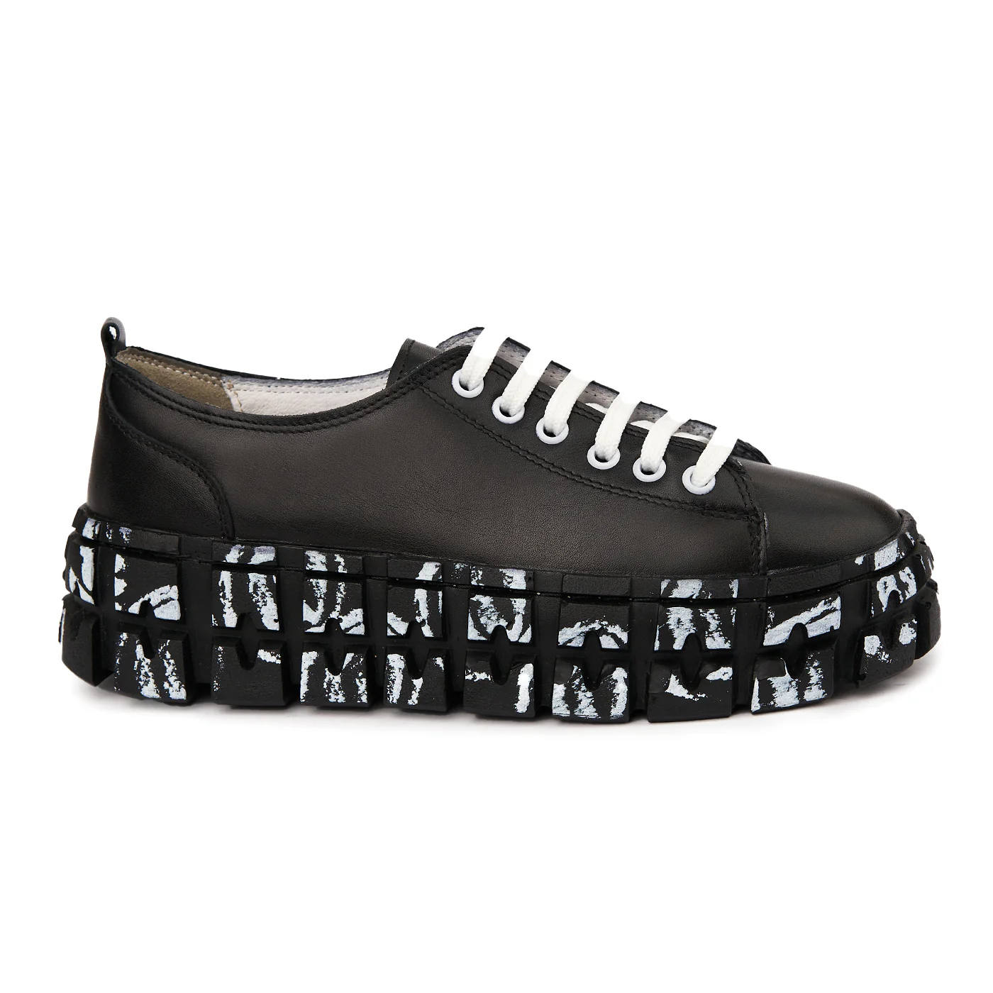Pantofi Piele Naturala cu talpa groasa 1854