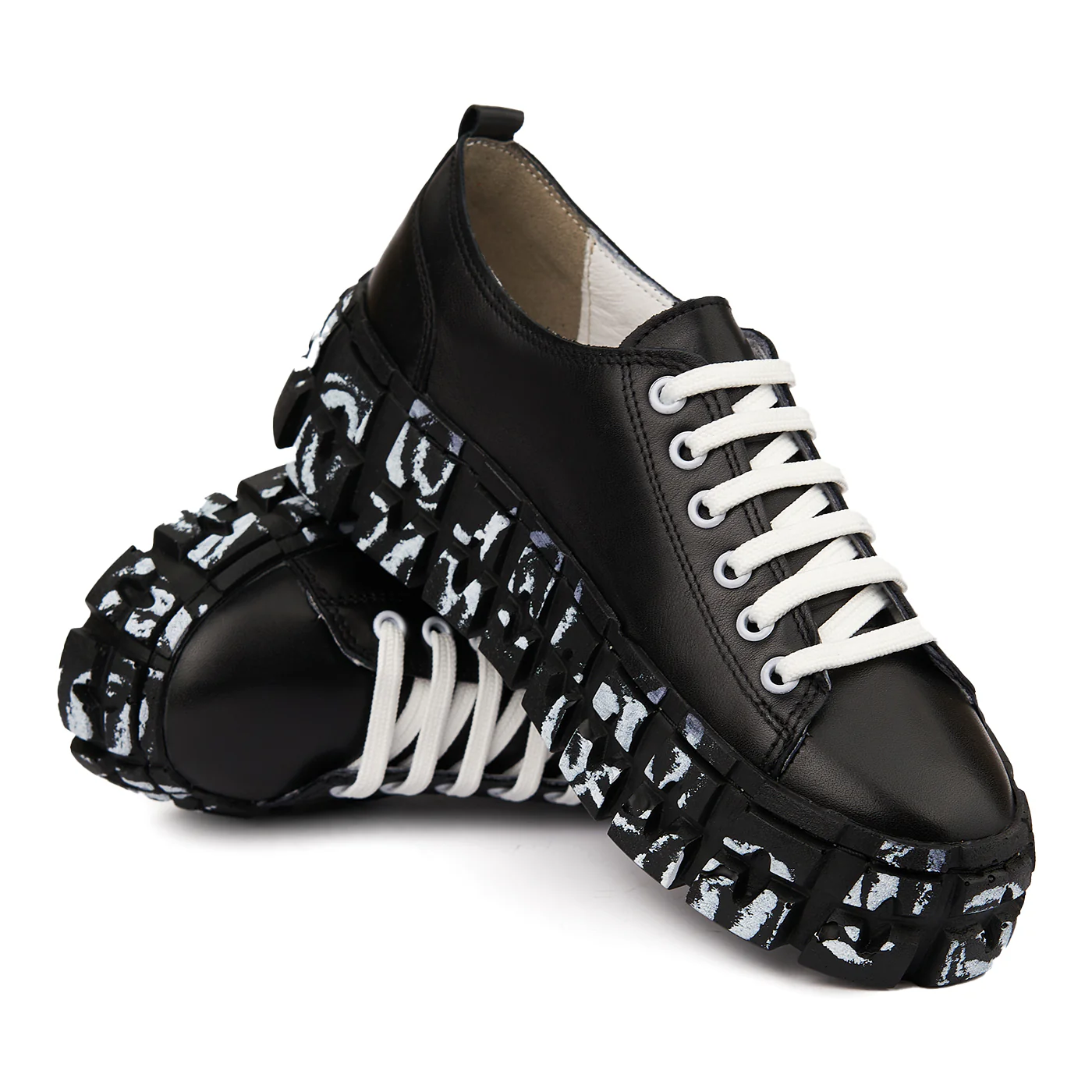 Pantofi Piele Naturala cu talpa groasa 1854 - Image 4