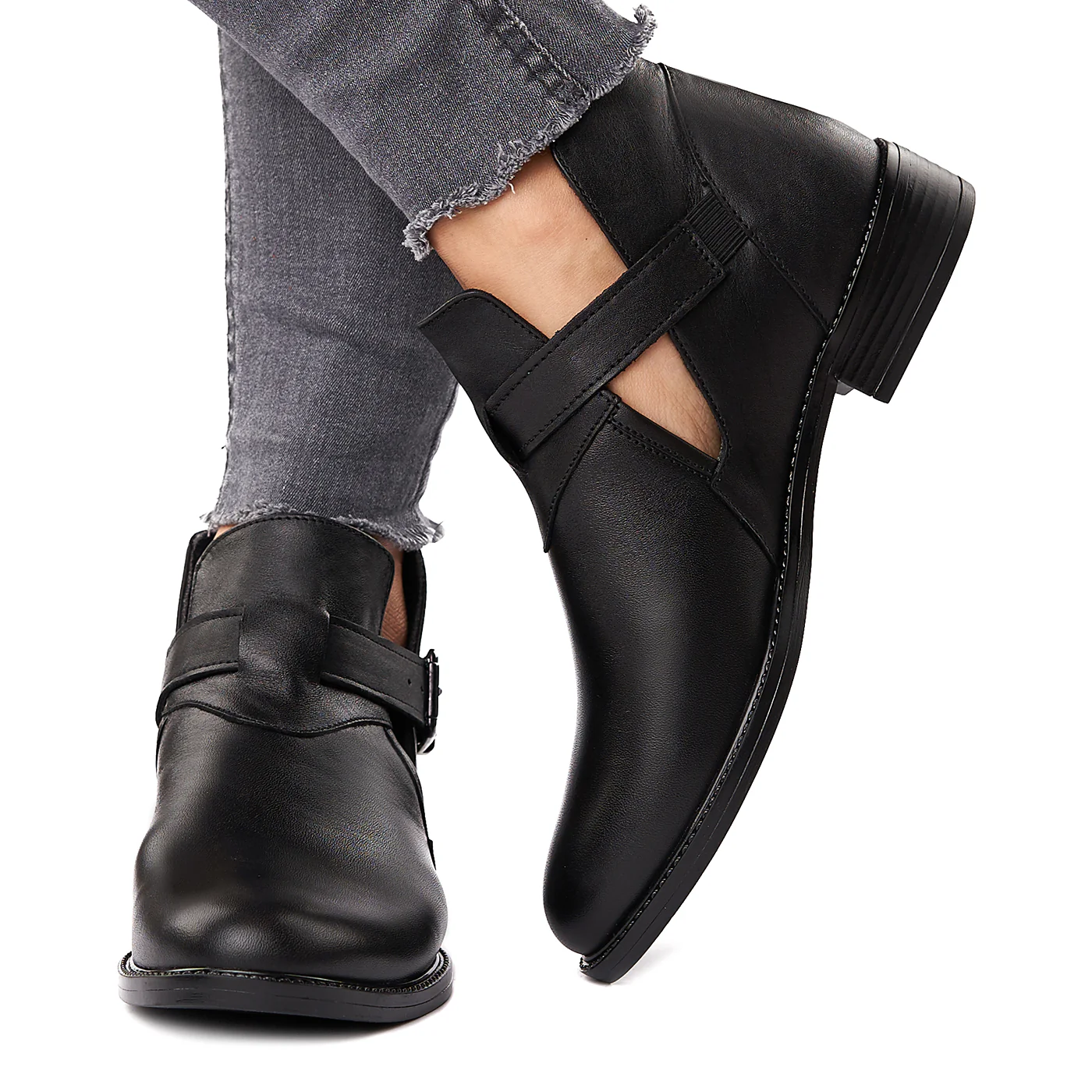 Pantofi Piele Naturala neagra 1589 - Image 3