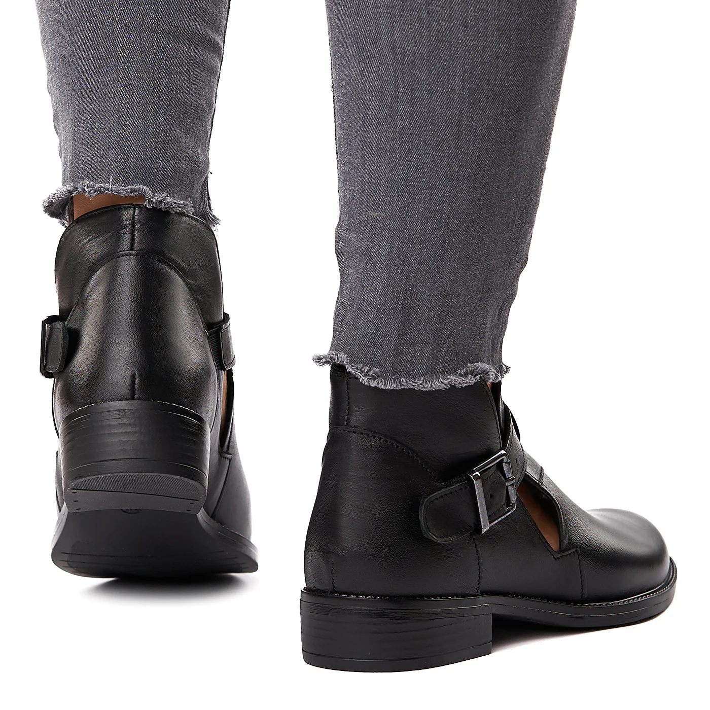 Pantofi Piele Naturala neagra 1589 - Image 4