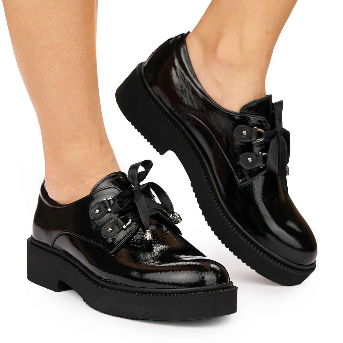 Pantofi Piele Naturala neagra 8093 - Image 2