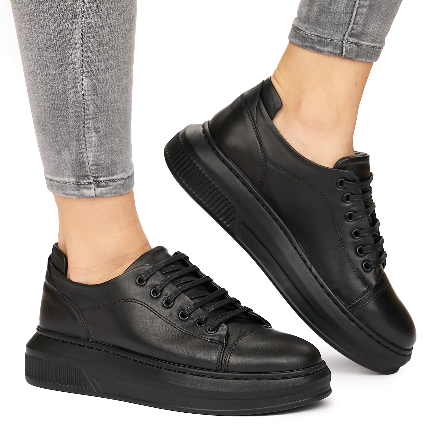 Pantofi Piele Naturala neagra 8103 - Image 2