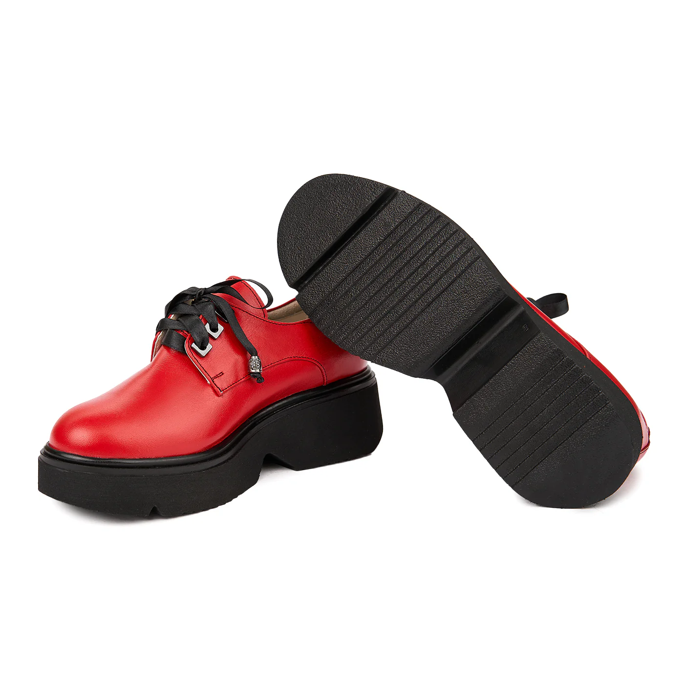 Pantofi Piele Naturala Rosie cu talpa usoara 1658 - Image 3