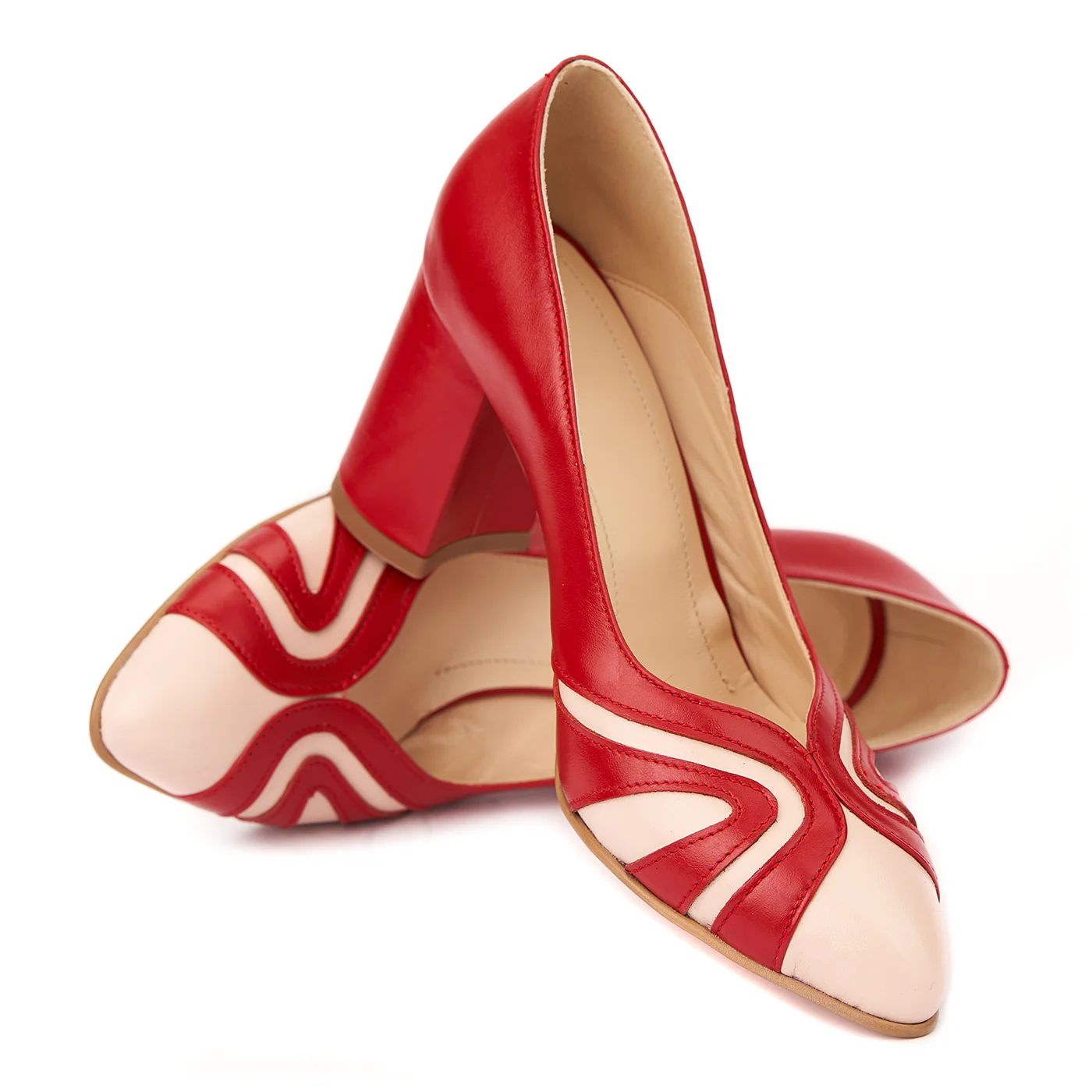 Pantofi rosii dama eleganti din piele naturala 4238 - Image 4
