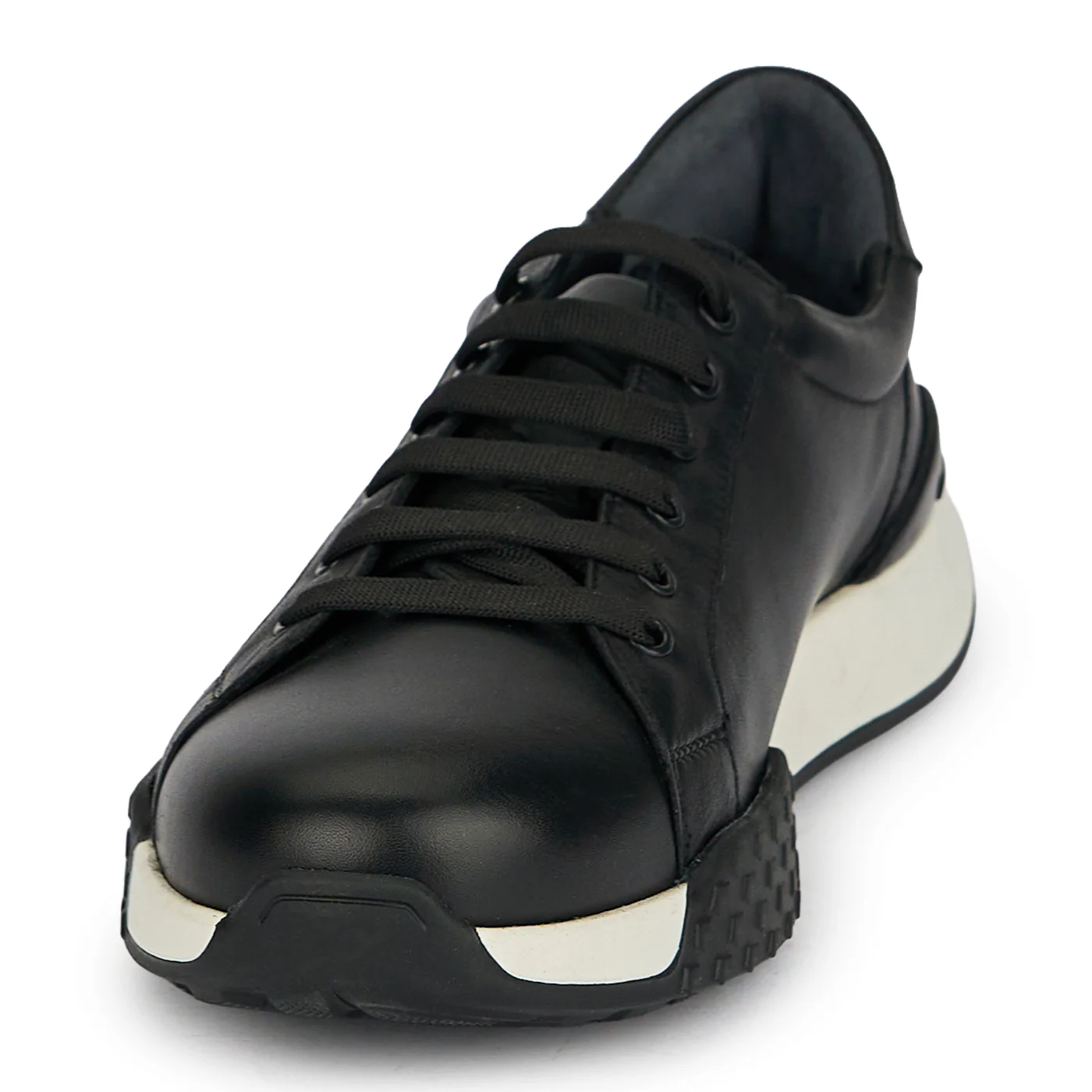 Pantofi sport barbati din piele naturala neagra 20115 - Image 3